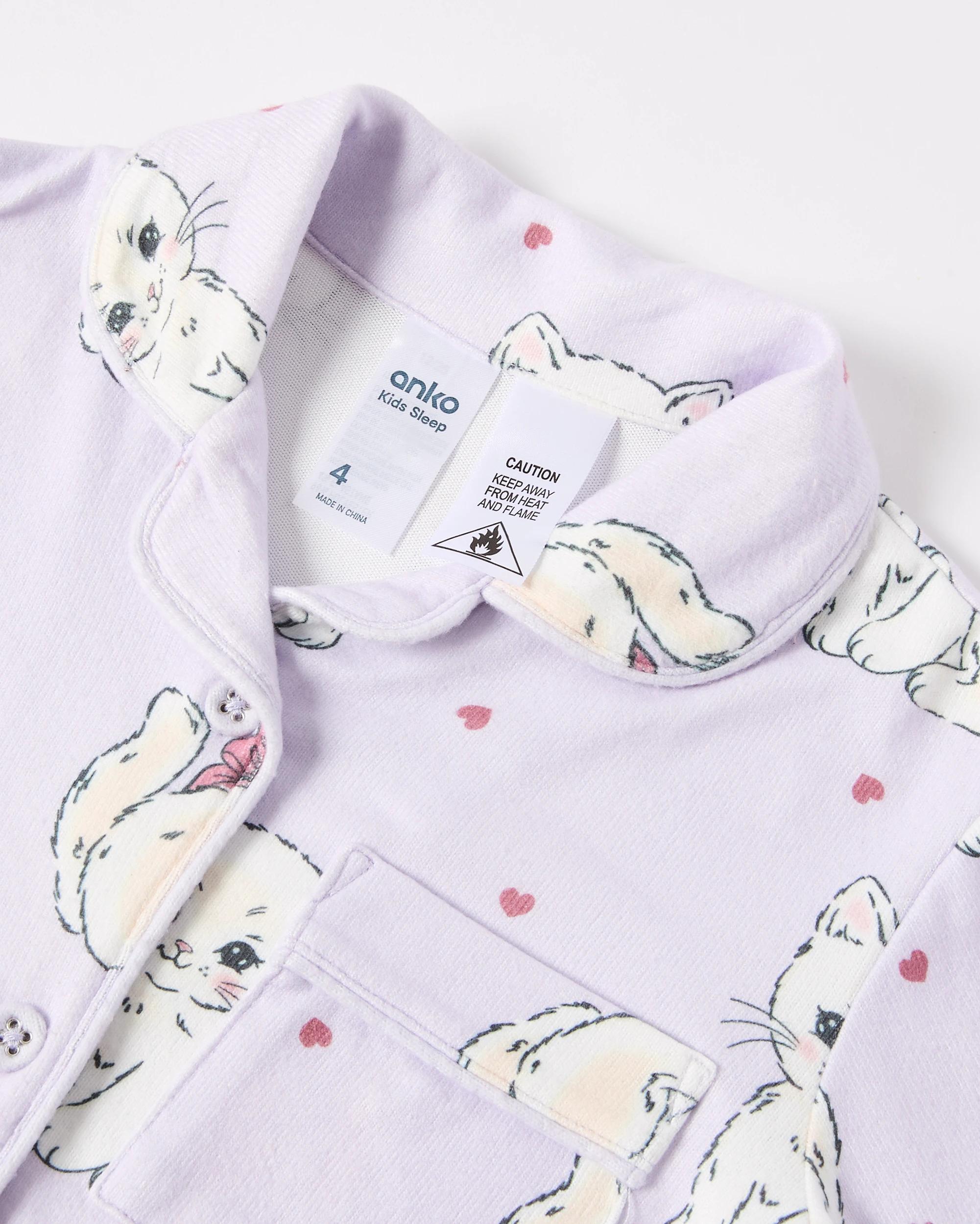 8 Hachi Button Through Pyjama Set Purp Kttn, 8 of 9