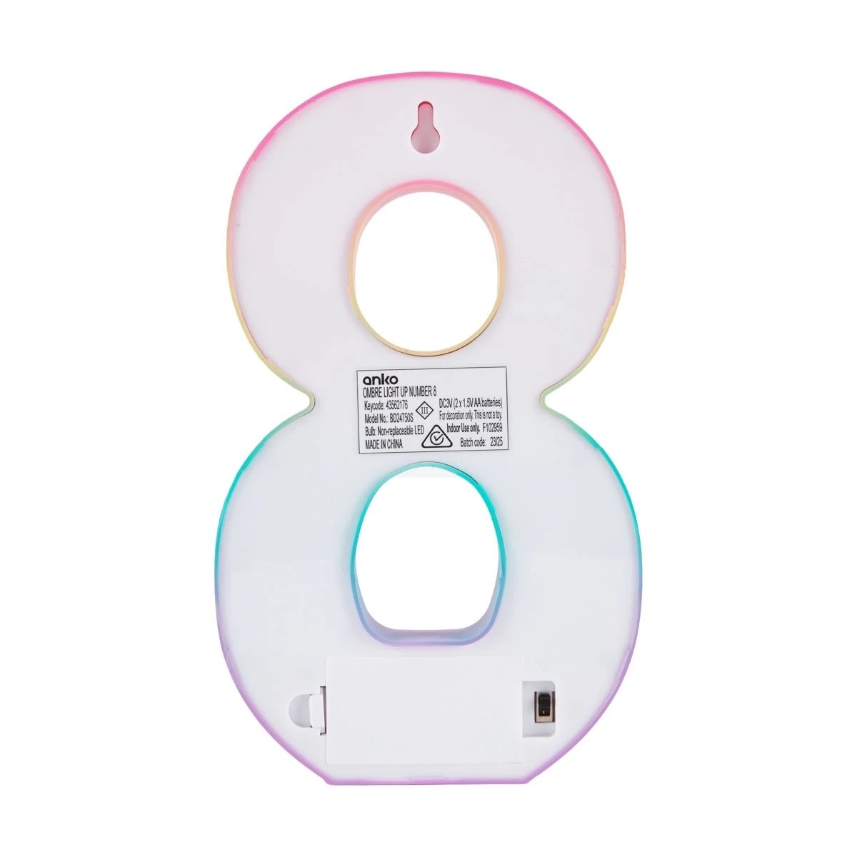 3 Ombre Light Up Number - 8, 3 of 5