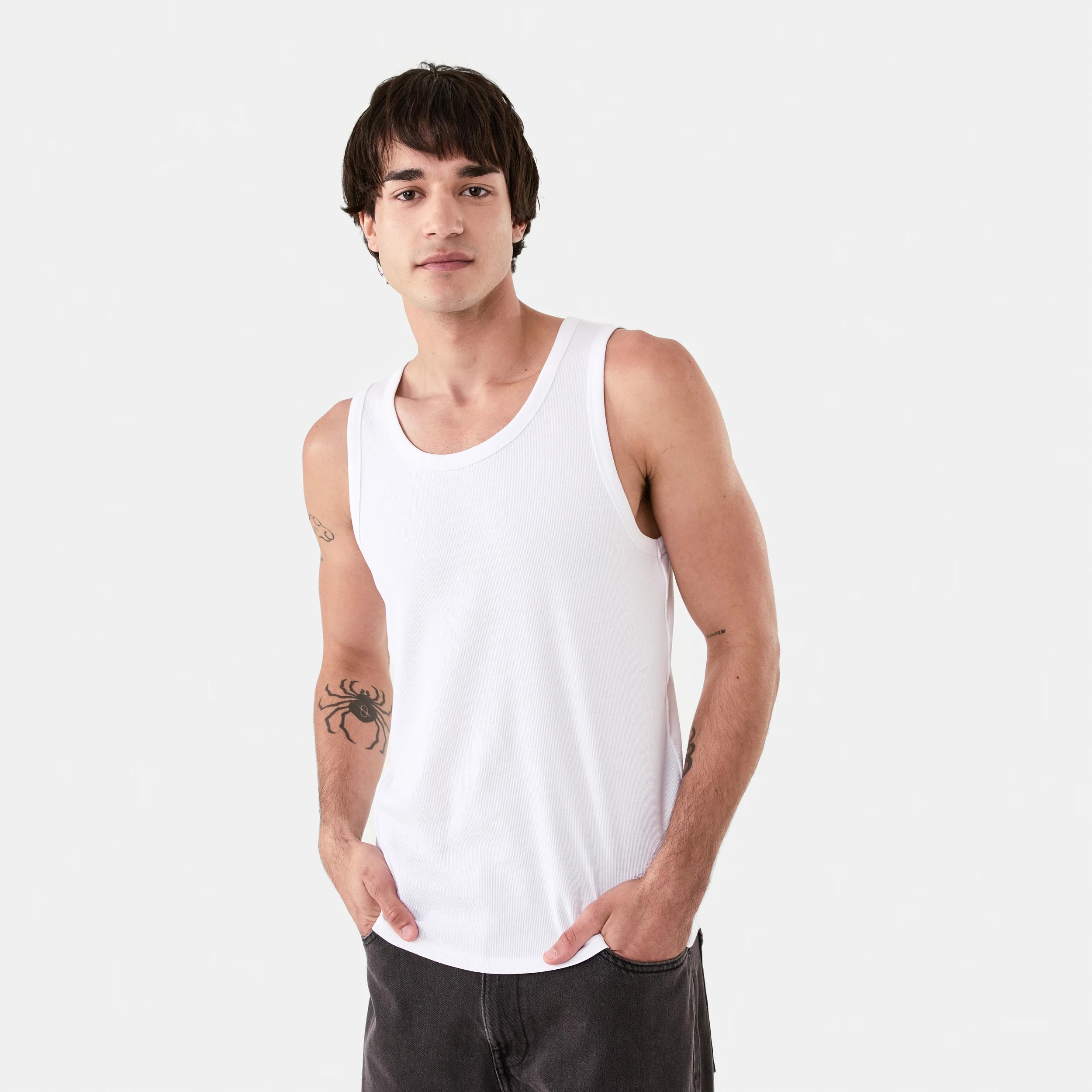 1 Rib Tank WHITE, 1 of 6