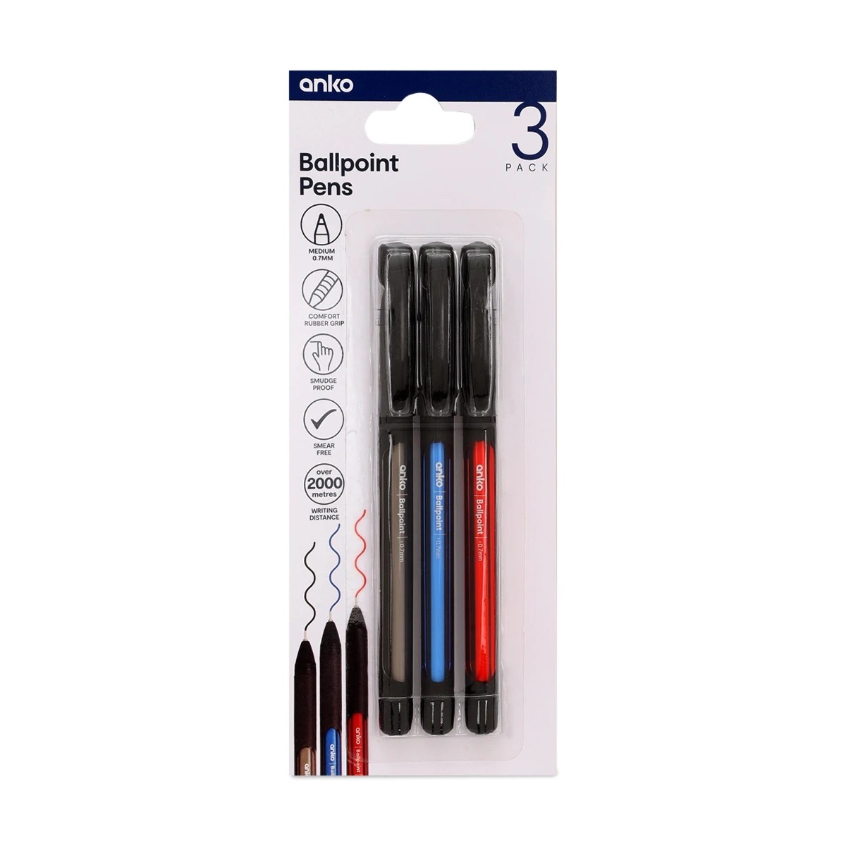 1 3 Pack Ballpoint Pens, 1 of 4