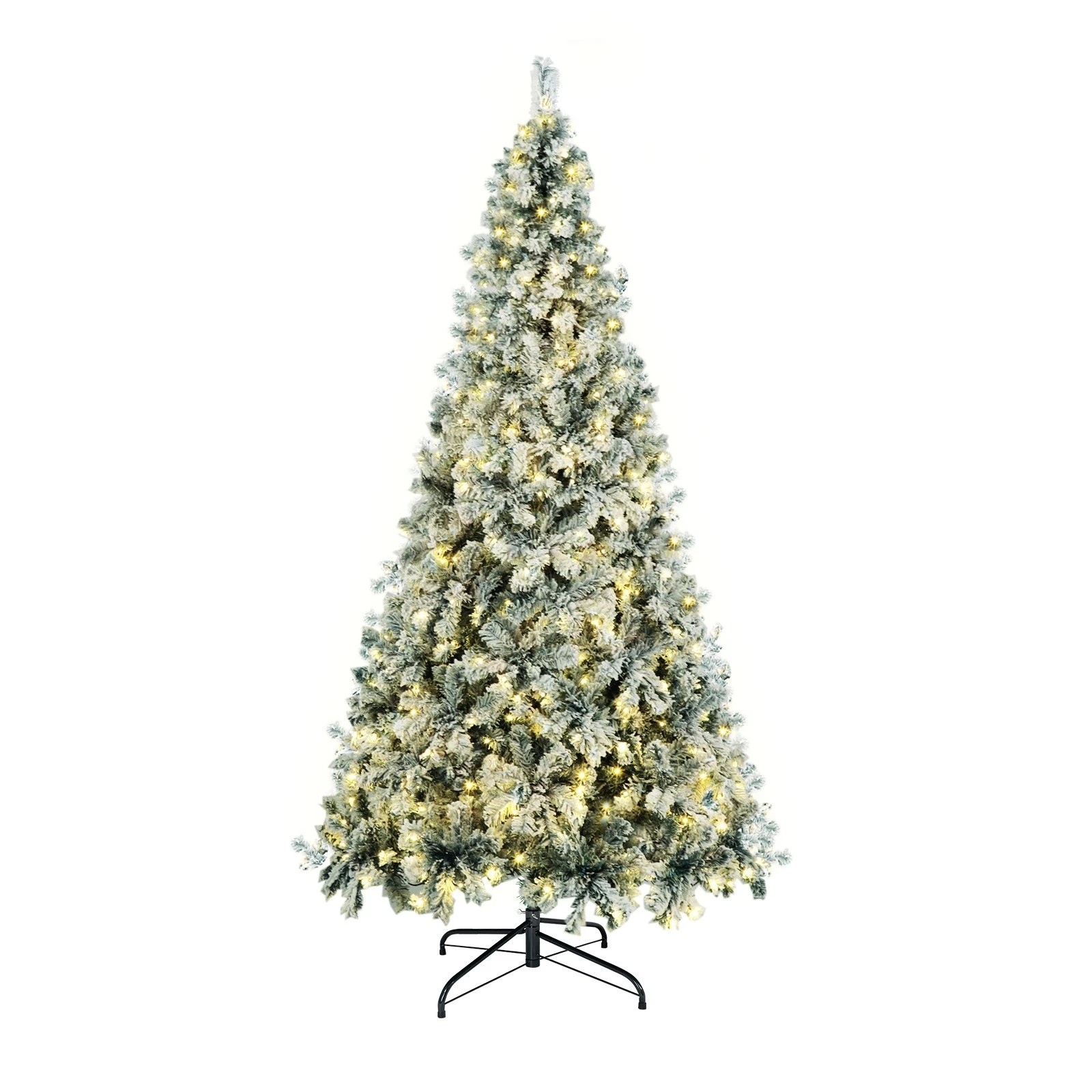 1 Tinseltown LED Christmas Tree 1.8M 6FT Xmas Trees Snow Flocked Decorations - White, 1 of 7