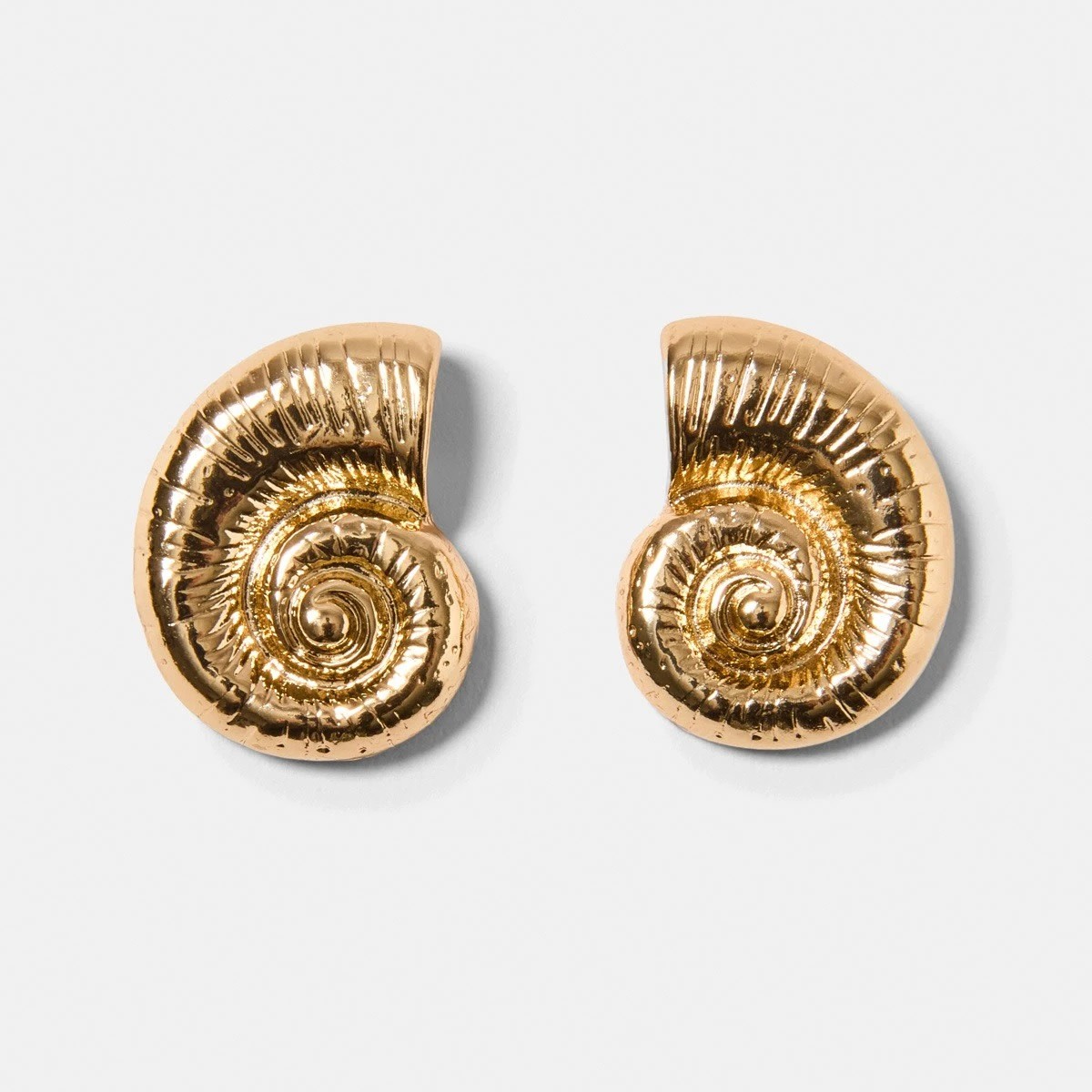 1 Sundial Shell Stud Earrings - Gold Tone, 1 of 5