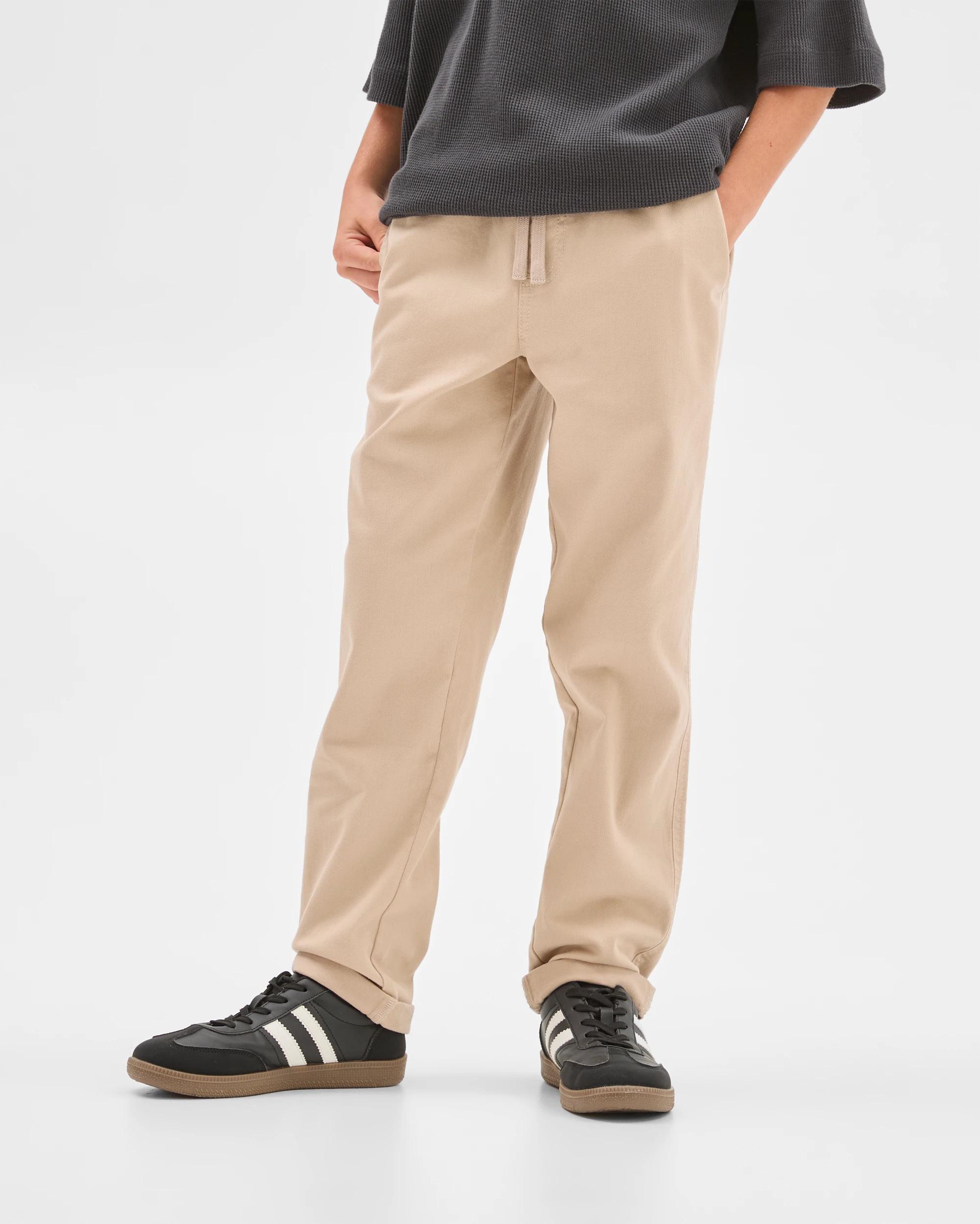4 Target Kids Elastic Waist Chino Pants STONE, 4 of 7