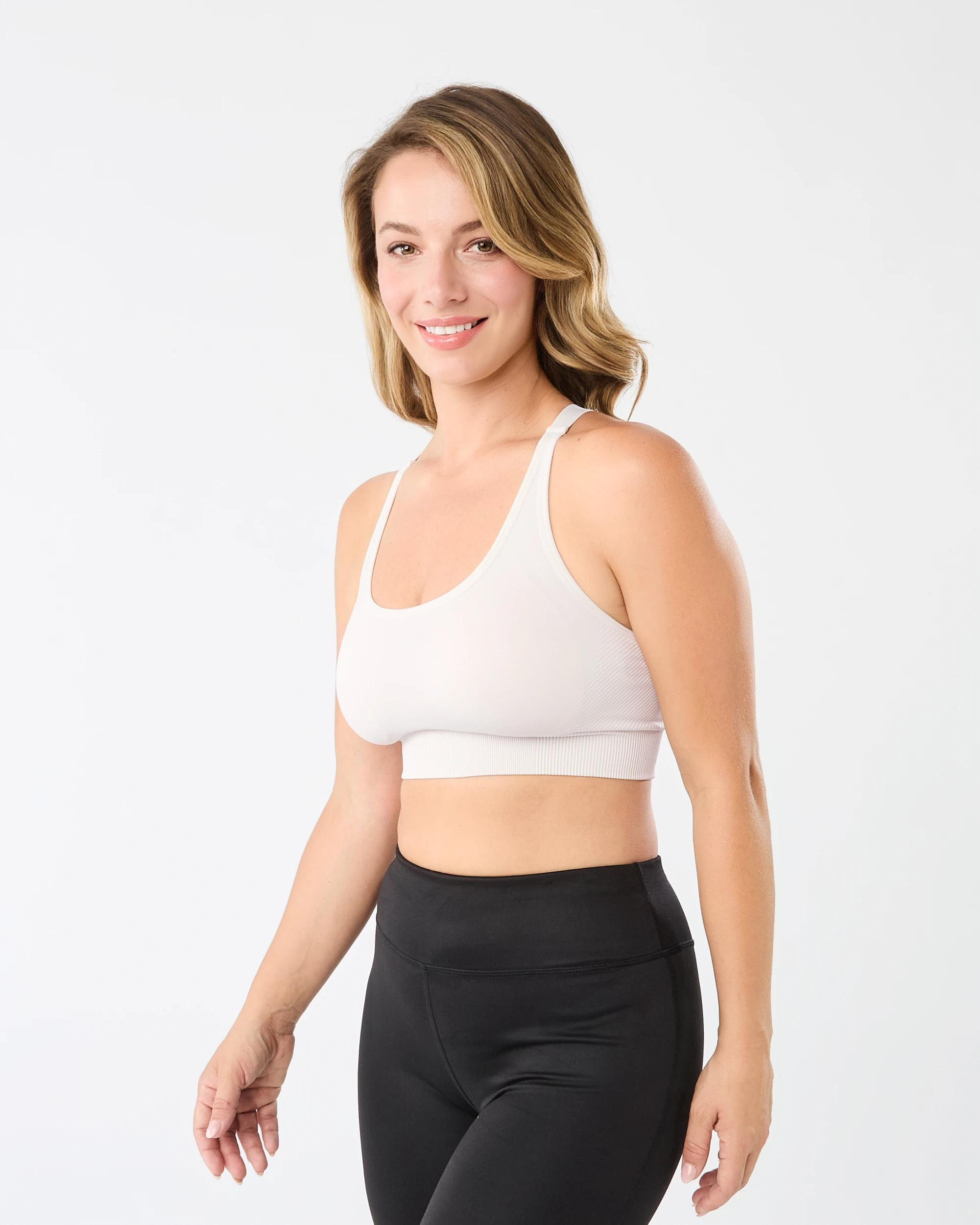 2 Active Womens Seamfree Crop Top Peak Grey, 2 of 7