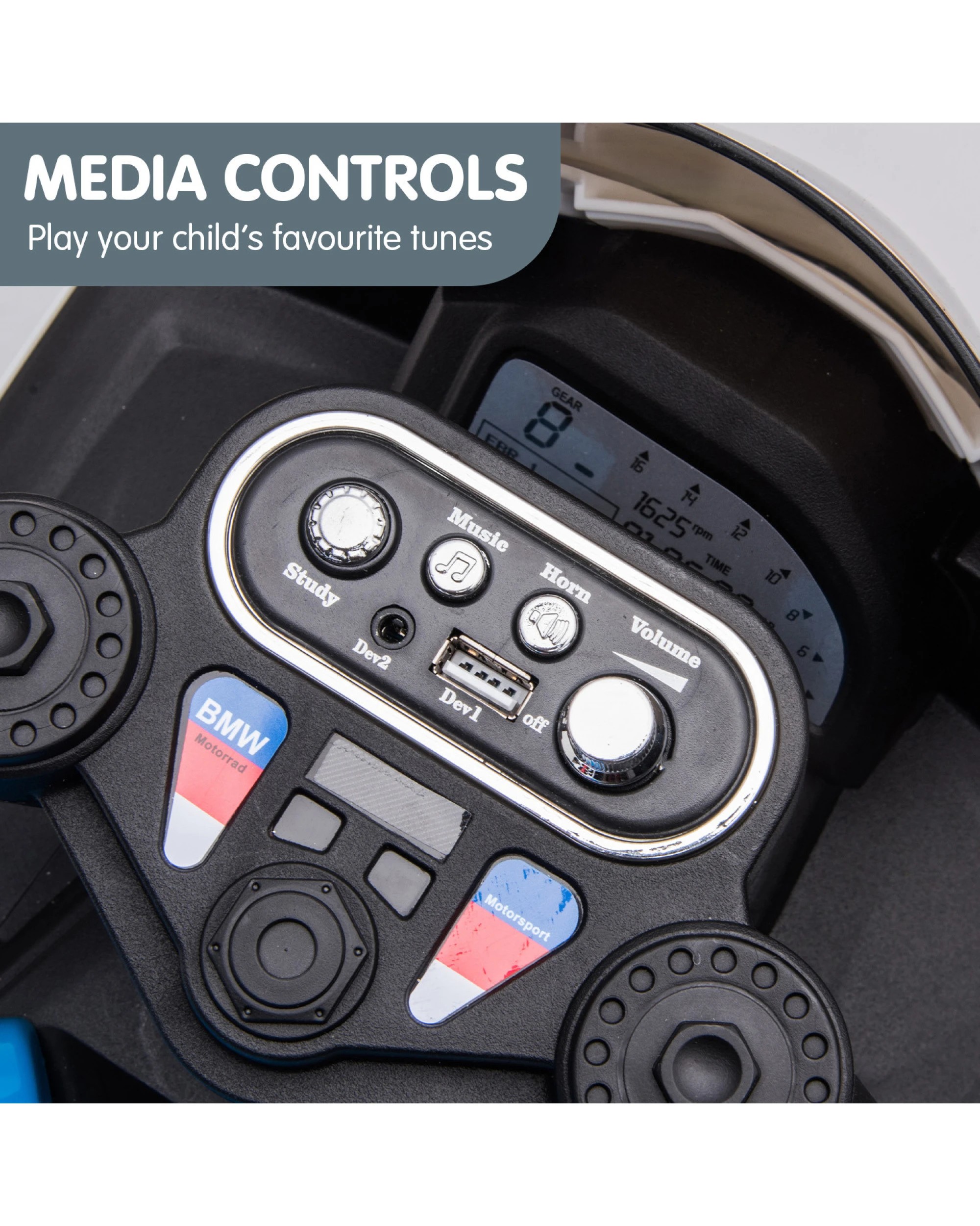 4 Kahuna BMW HP4 Race Kids Toy Electric Ride On Motorcycle - Blue, 4 of 10