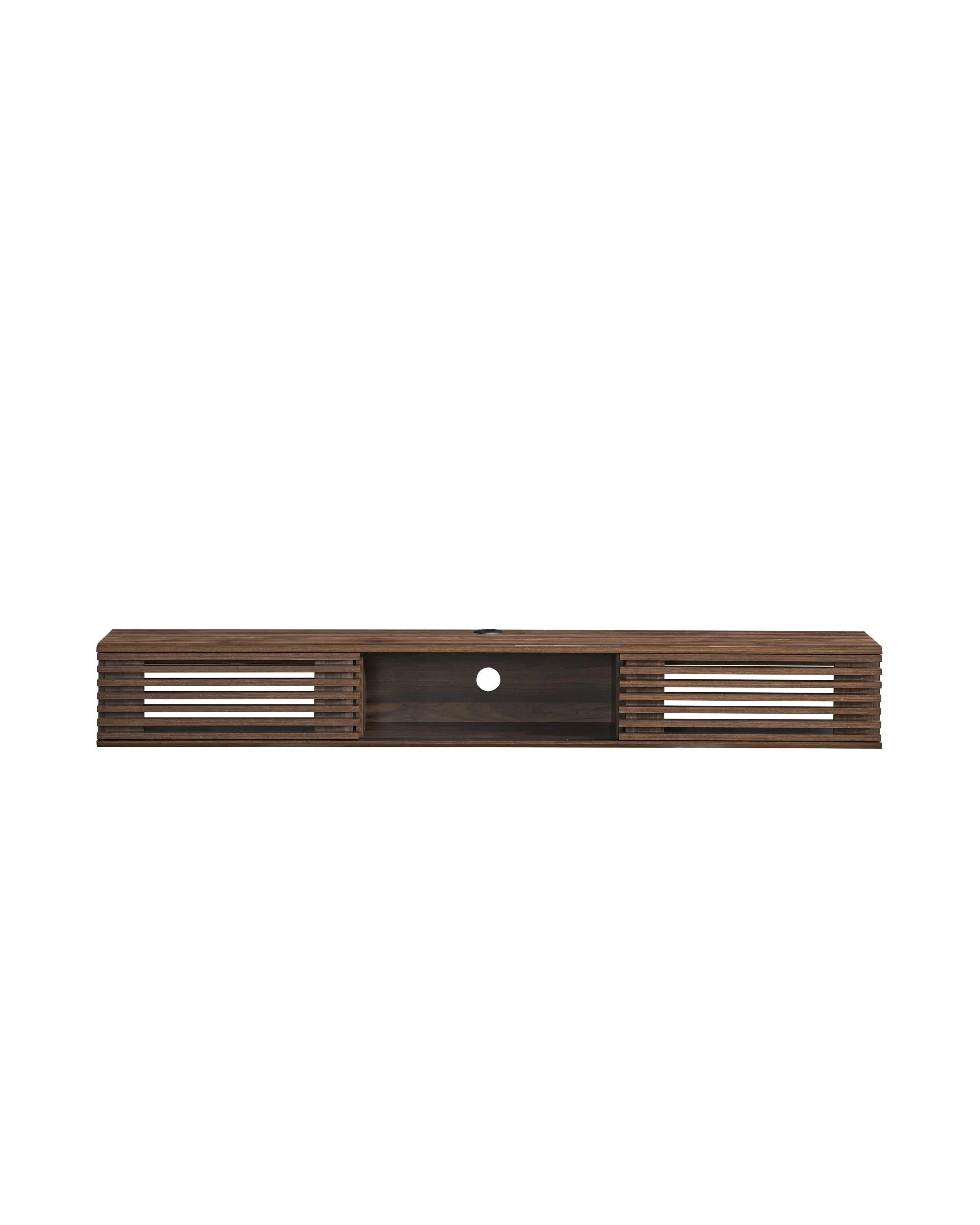 3 Kodu Wall Mount Entertainment TV Unit Floating 2 Doors 180cm Walnut - Brown, 3 of 3
