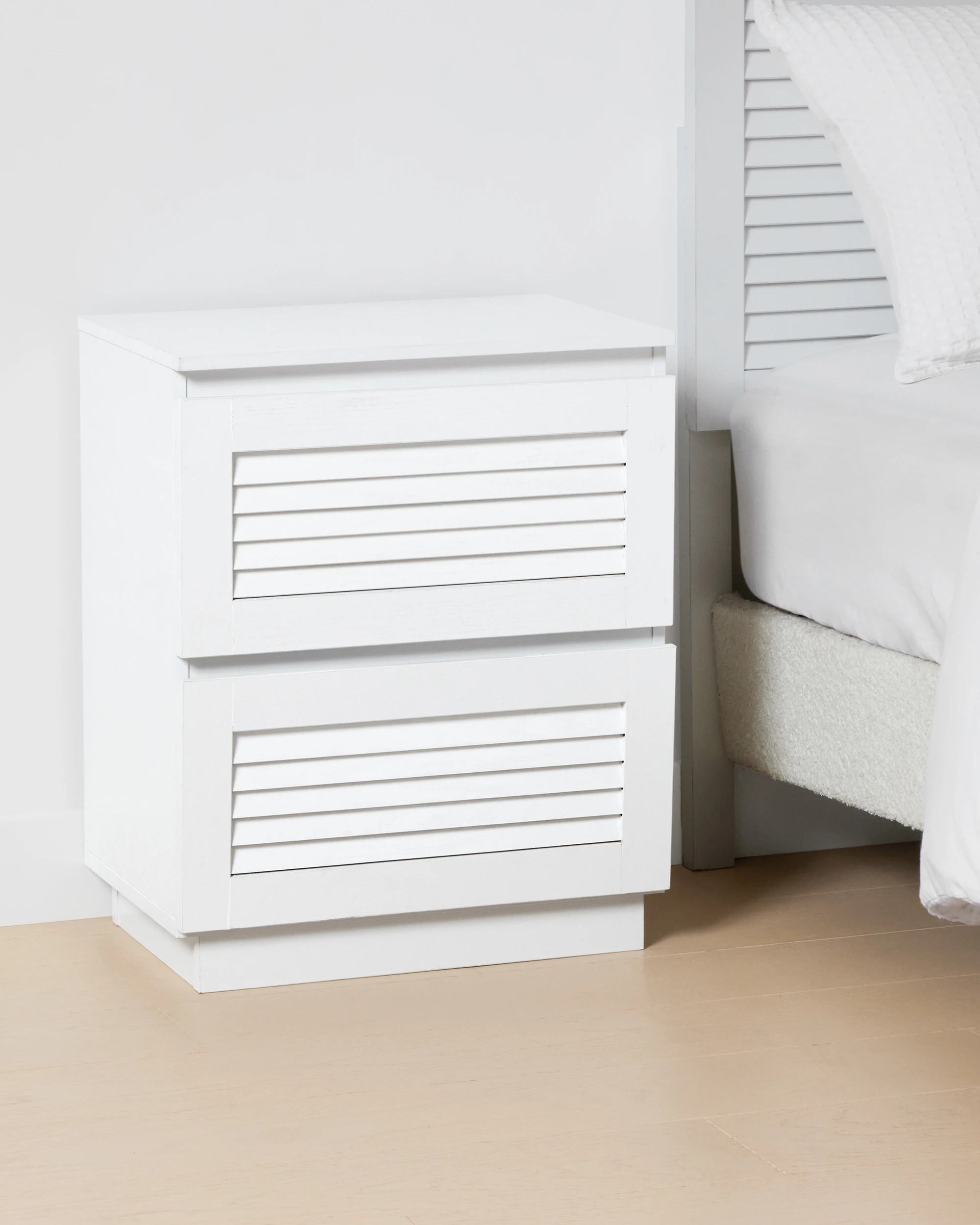 2 Charlie 2 Drawer Bedside Table - White, 2 of 9