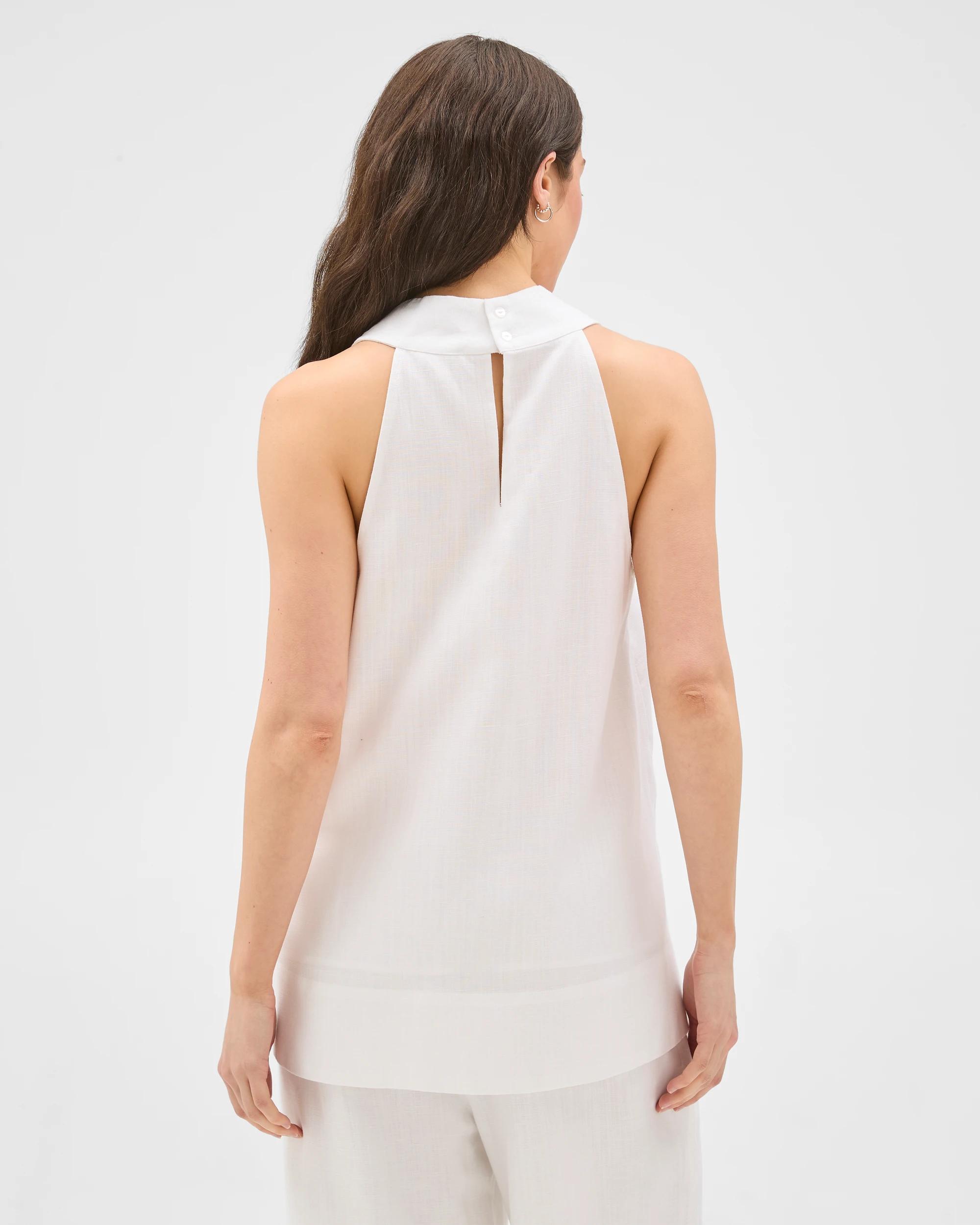 6 Lily Loves V-Neck Tunic Top WHITE, 6 of 7