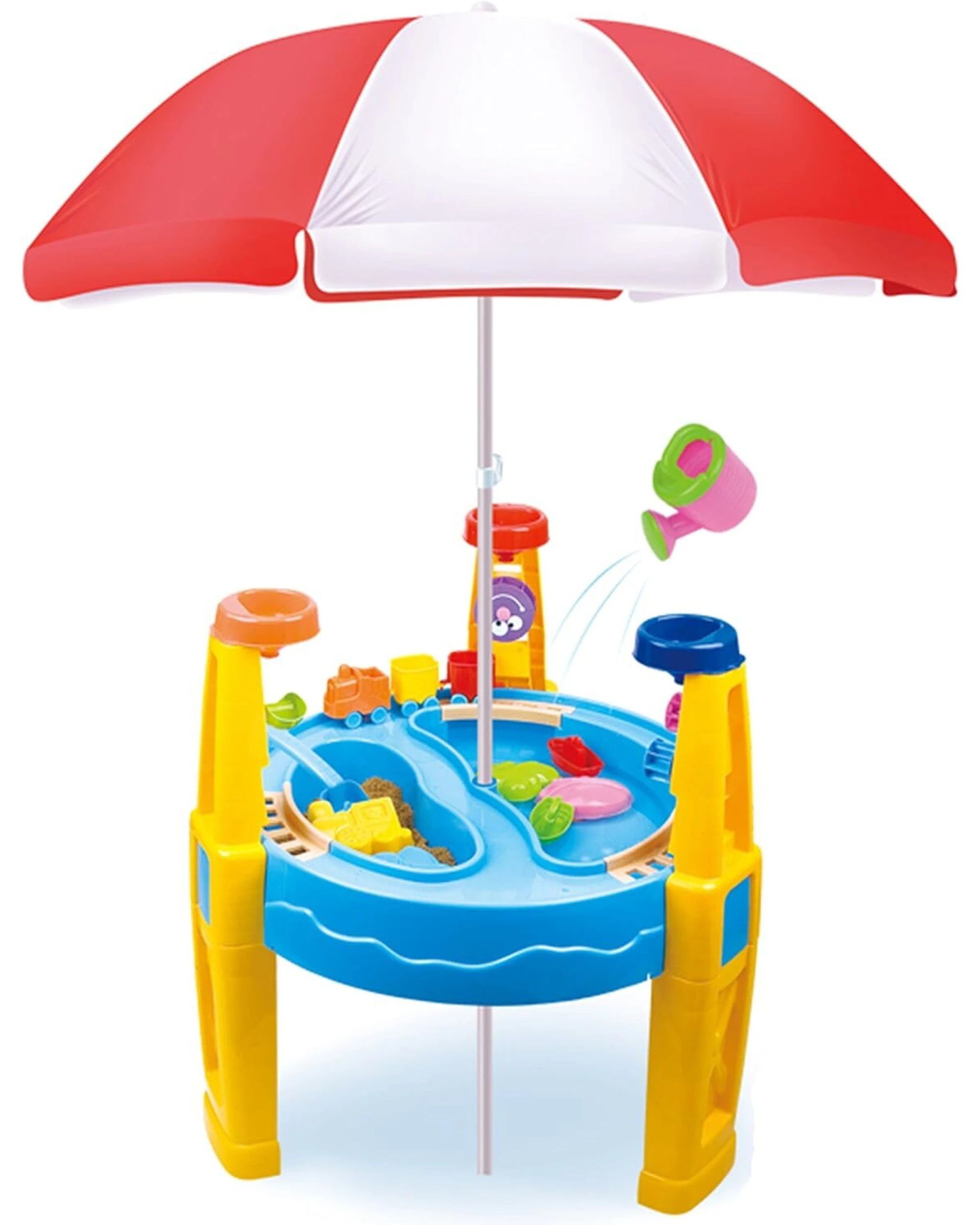 1 Gem Toys Outdoor Sand and Water Table Toy with Umbrella (28 Pcs Accessories), 1 of 6