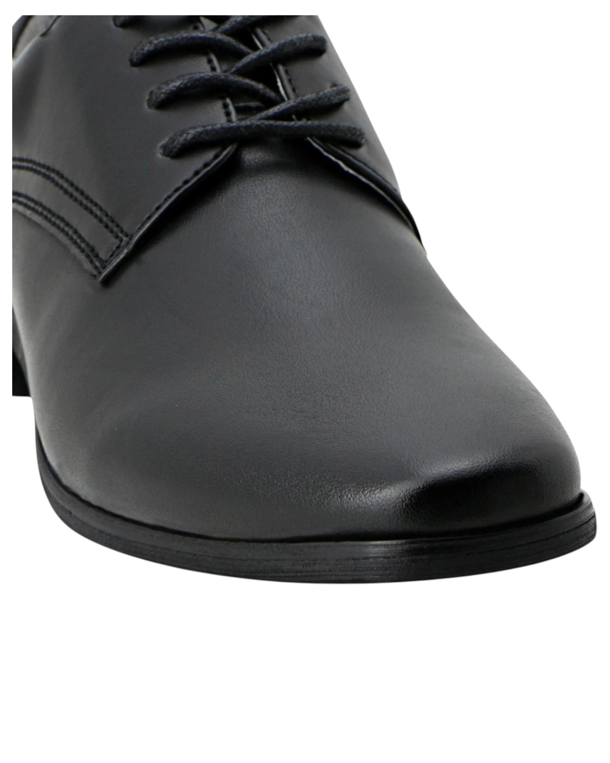 3 Grosby Kids Terrance Black Lace Up Formal School Shoes BLACK, 3 of 3