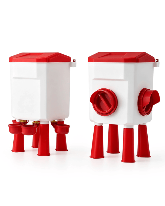 Giantz Chicken Feeder 8kg and Waterer 7L Set Large Capacity Poultry Drinker Kit - Multi