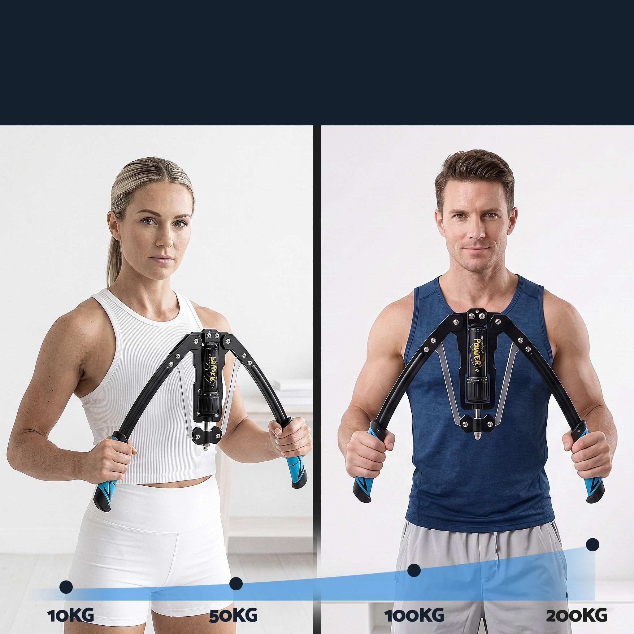 5 Everfit Twister Arm Exerciser Chest Trainer 10-200kg Adjustable Hydraulic Power - Multi, 5 of 9