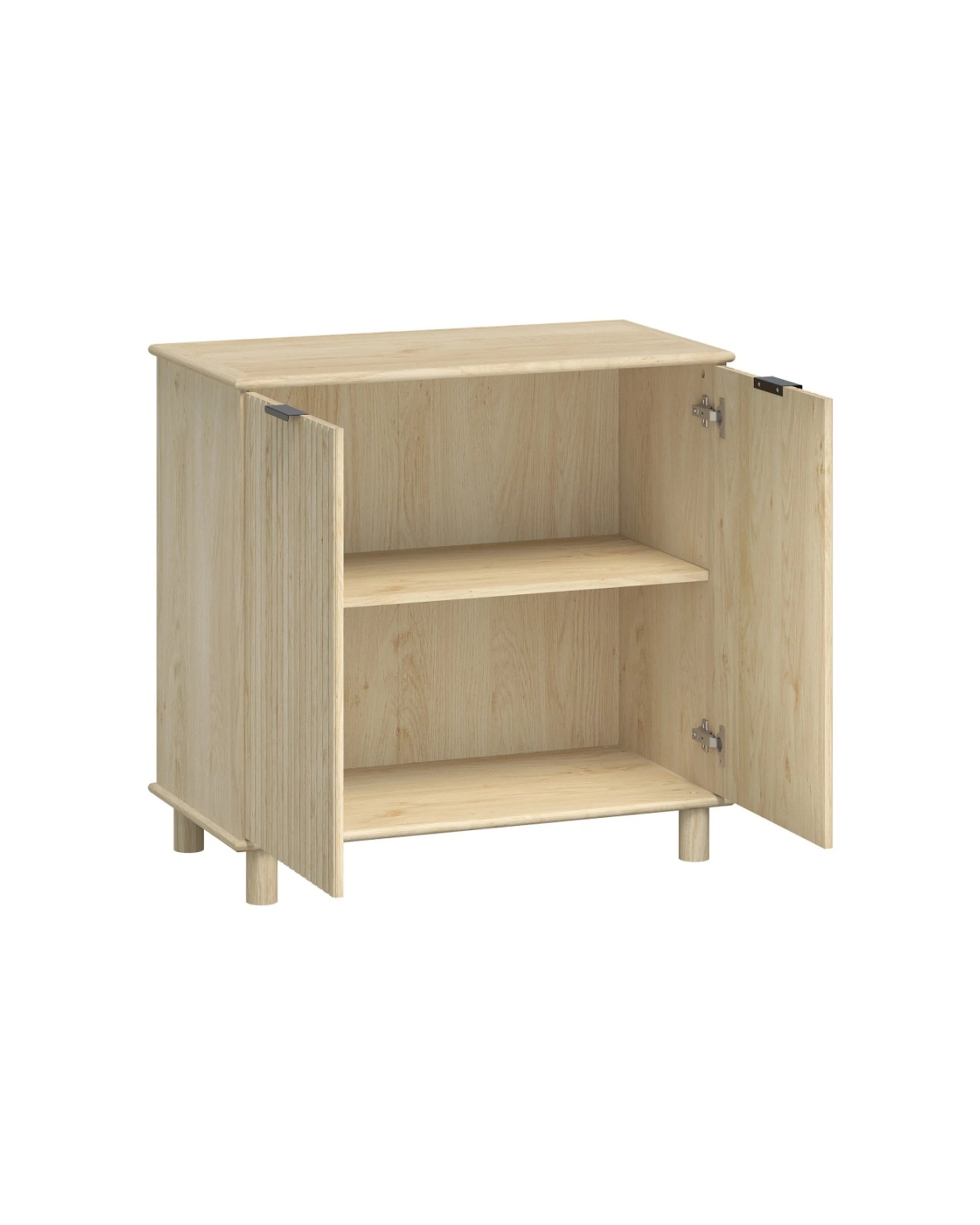 4 Alpine Bay Sorrento 2 Door Vertical Groove Sideboard Cupboard Decor Swedish Oak - Natural, 4 of 9