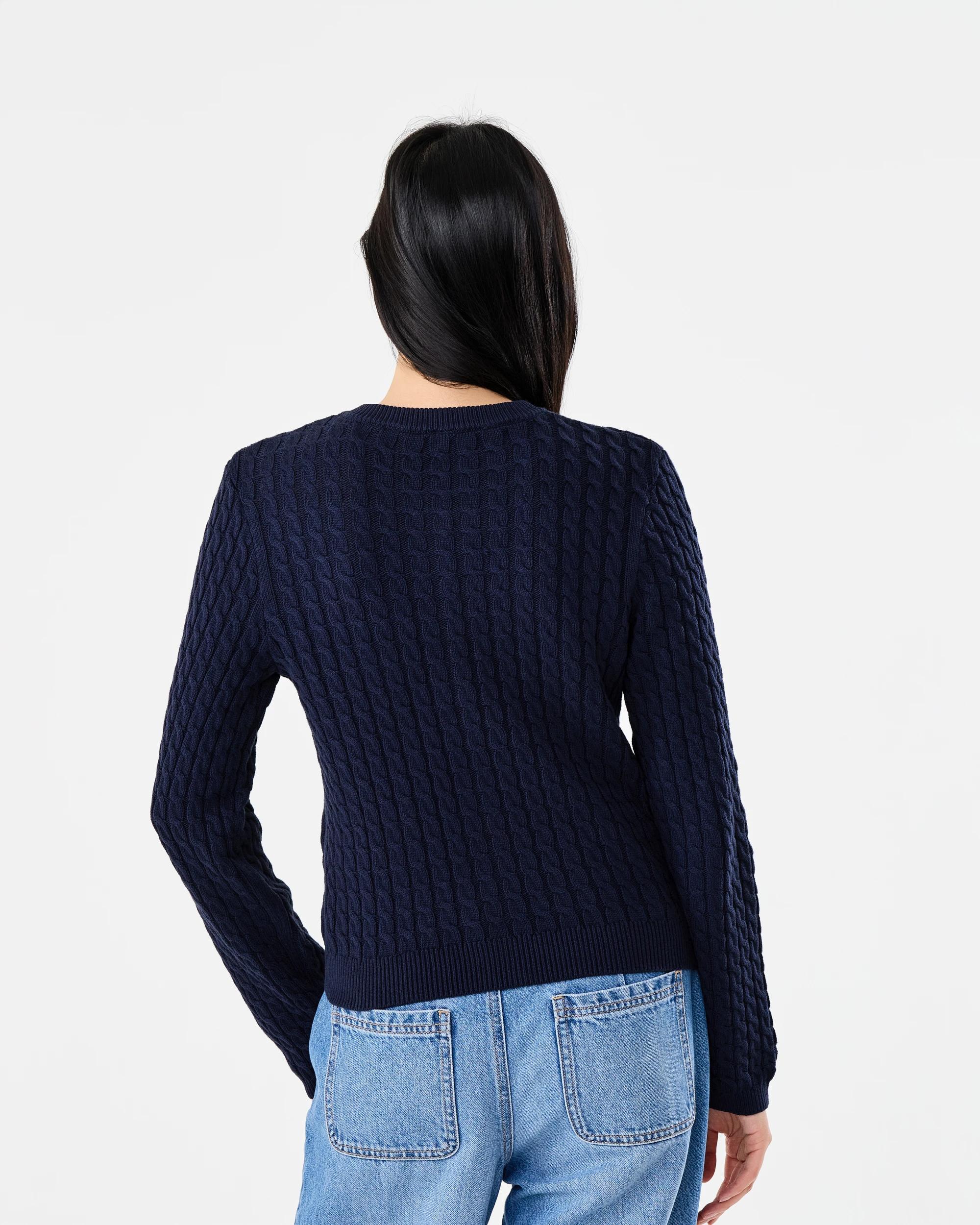 3 Long Sleeve Lightweight Cable Cardigan Blu Pcoat, 3 of 6