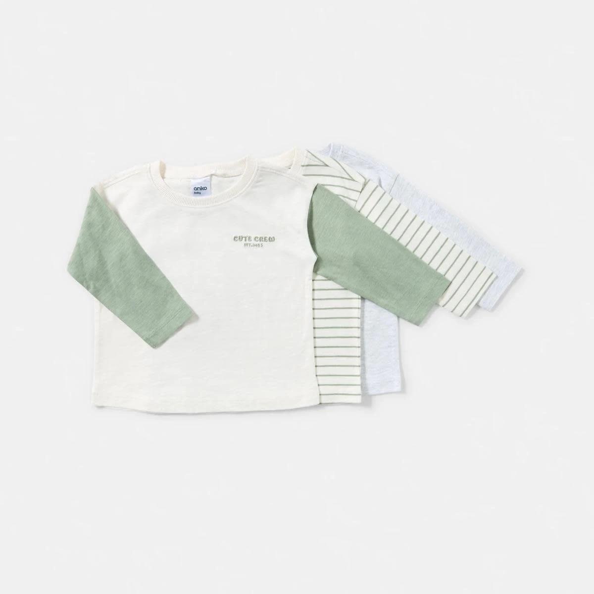 1 3 Pack Long Sleeve T-shirt CUTE CREW, 1 of 8