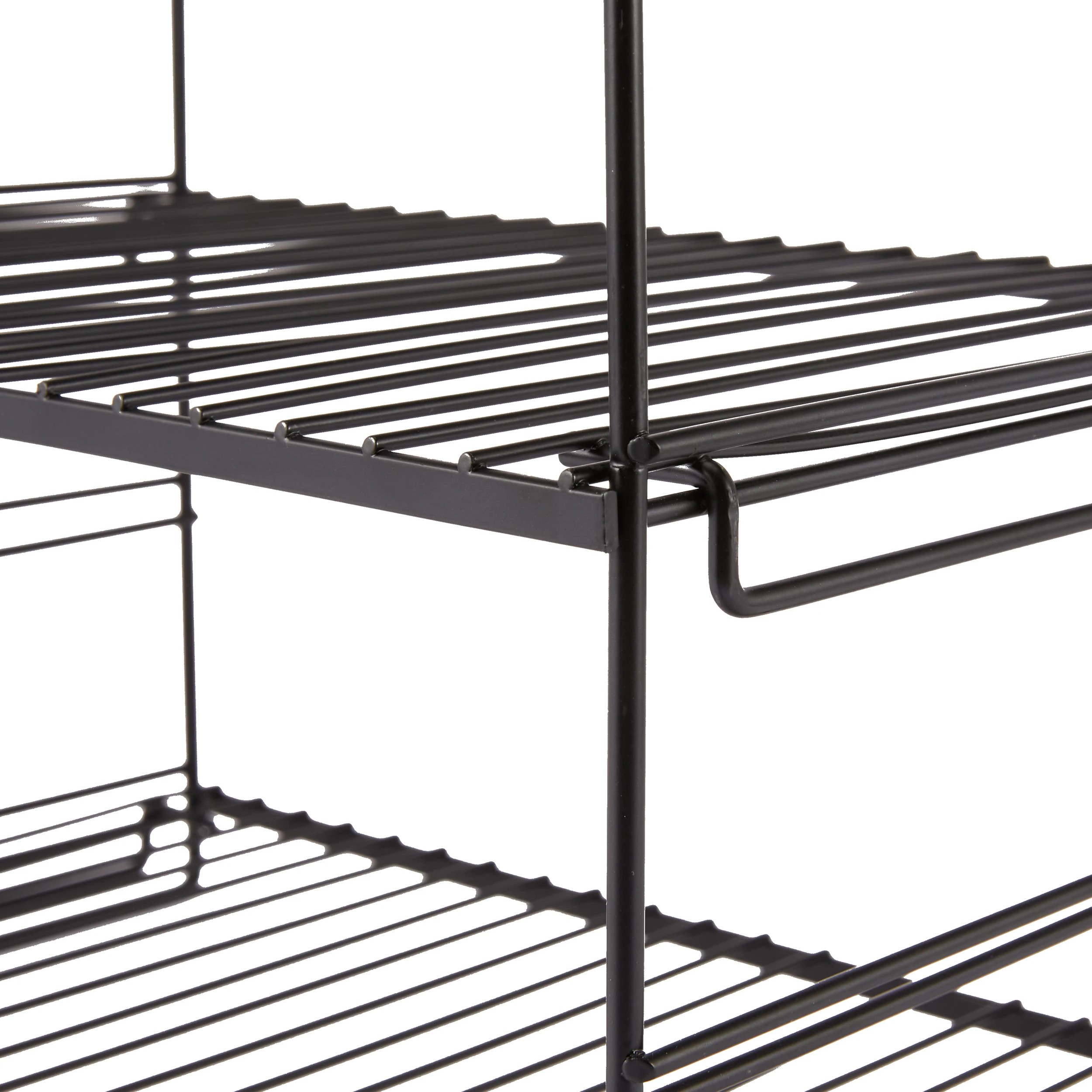 4 Black Wire 3 Tier Shelf, 4 of 7