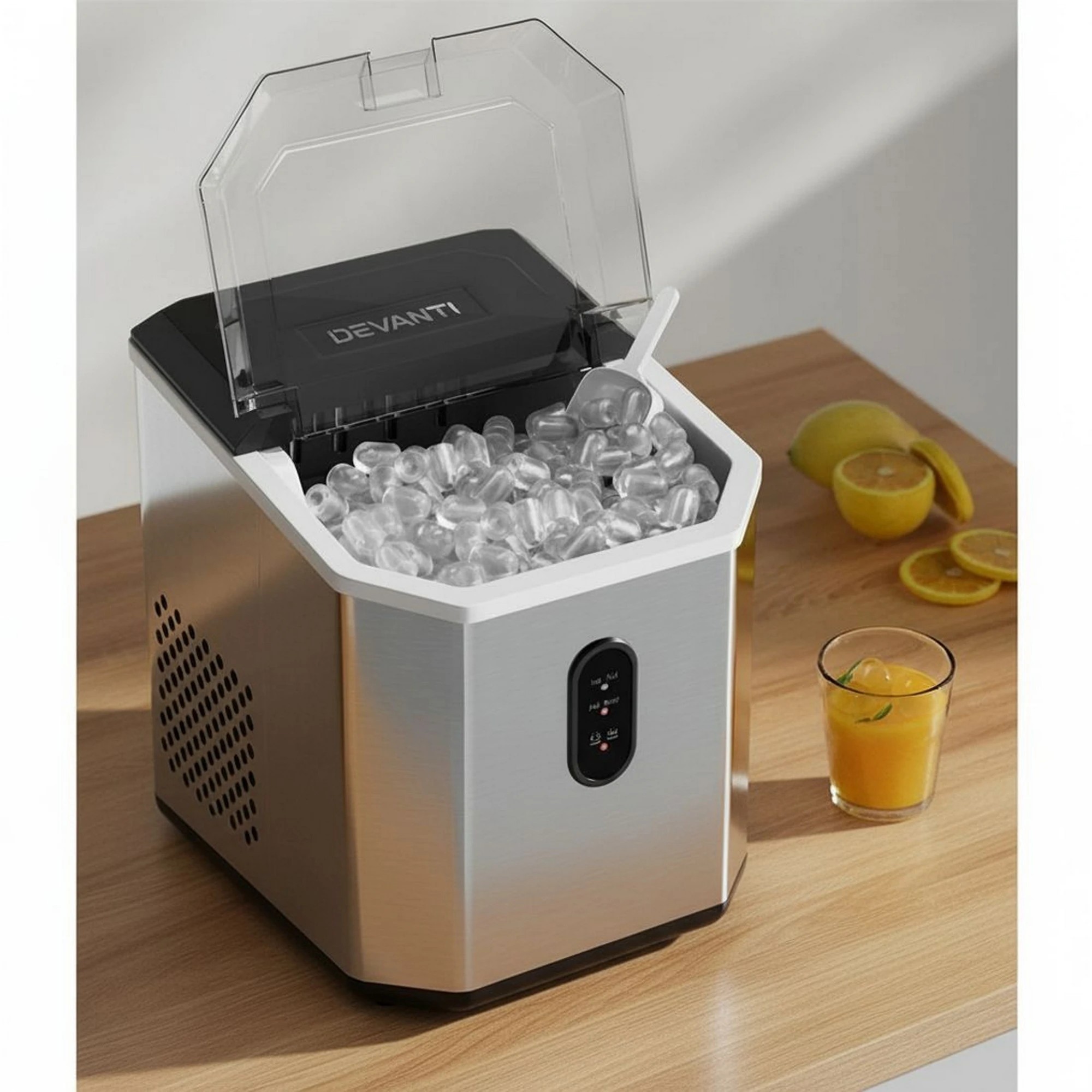 5 Devanti 12kg Ice Maker Machine w/Scoop Holder - Silver, 5 of 7