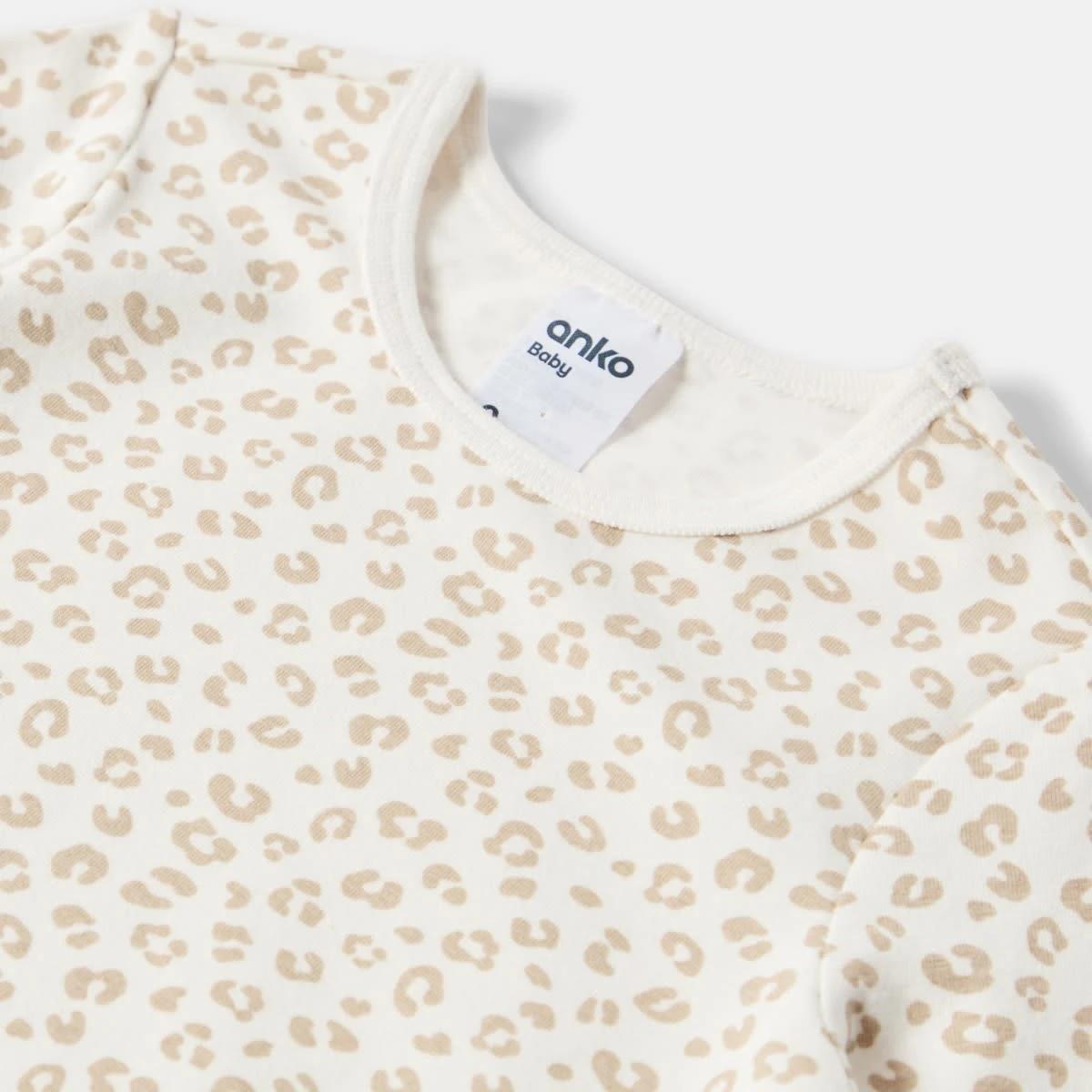 3 Long Sleeve Print Bodysuit Ani Egret, 3 of 3