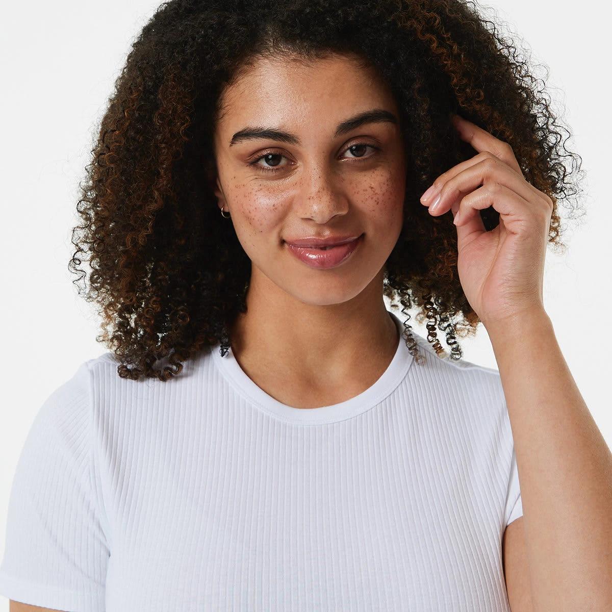 5 Short Sleeve Rib Crew Neck T-shirt White, 5 of 7