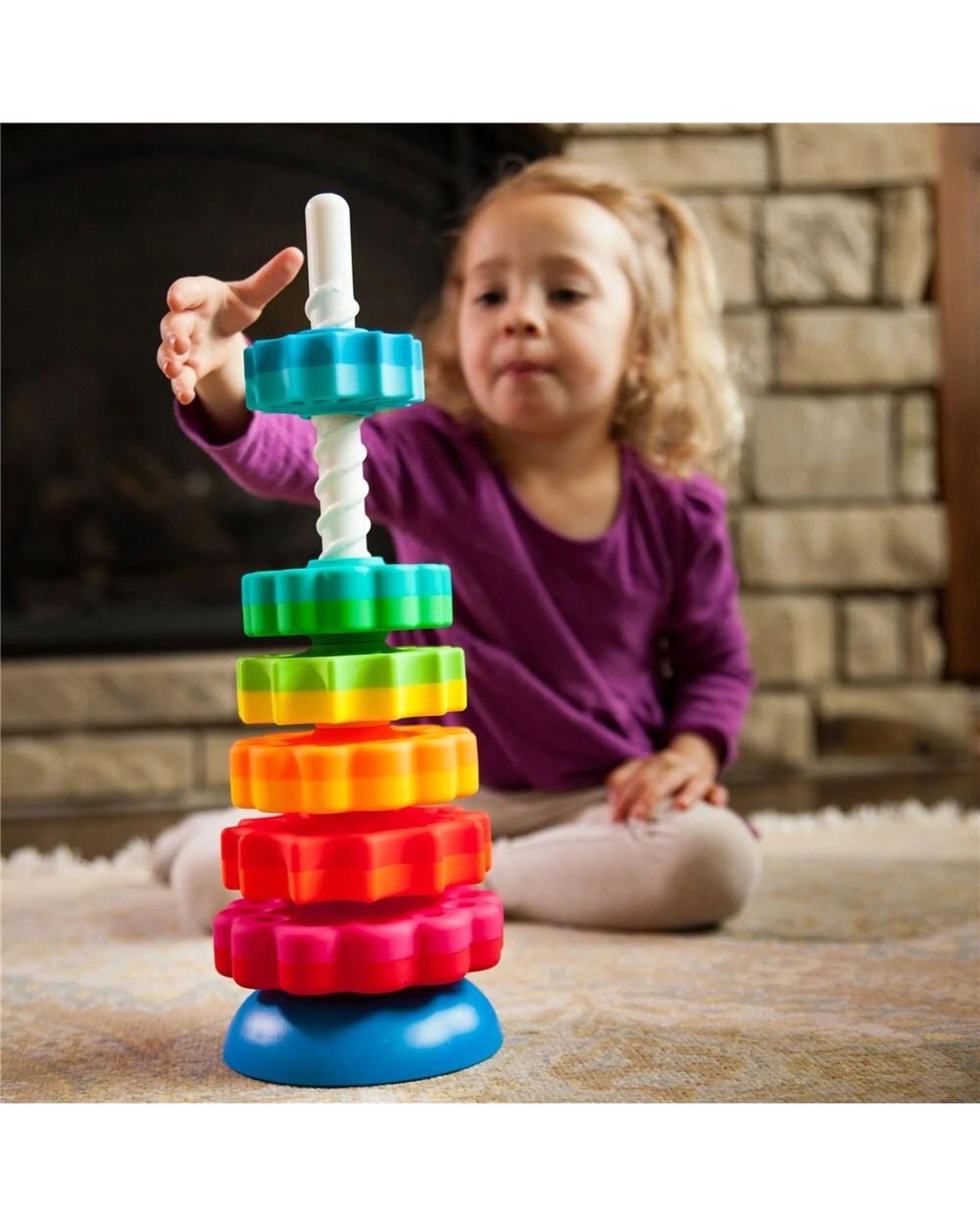 5 Fat Brain Toy Co Spin Again Stacking  Twirling Toy 1  4y FA1101, 5 of 5