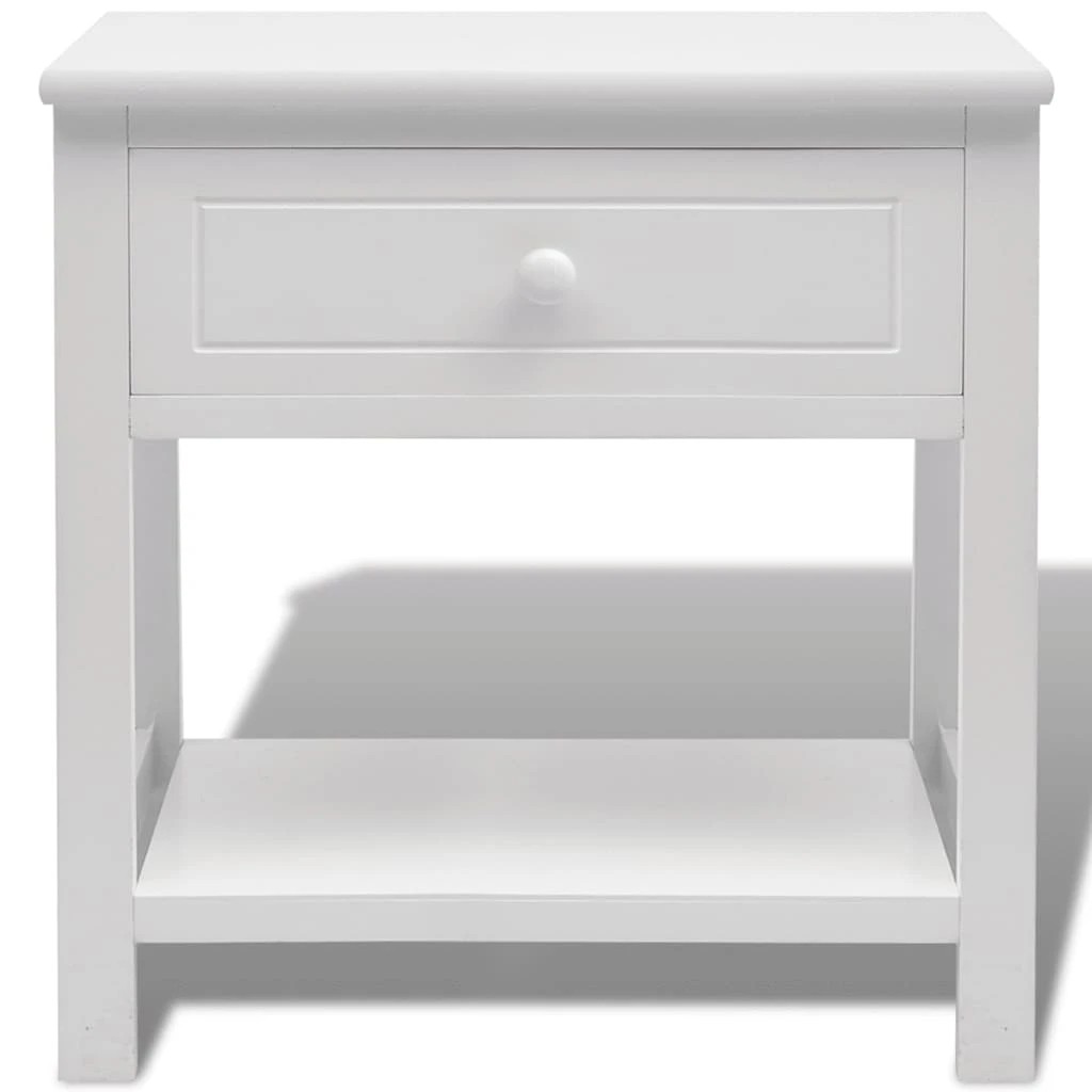 3 vidaXL Bedside cabinet Ample Storage - White, 3 of 7