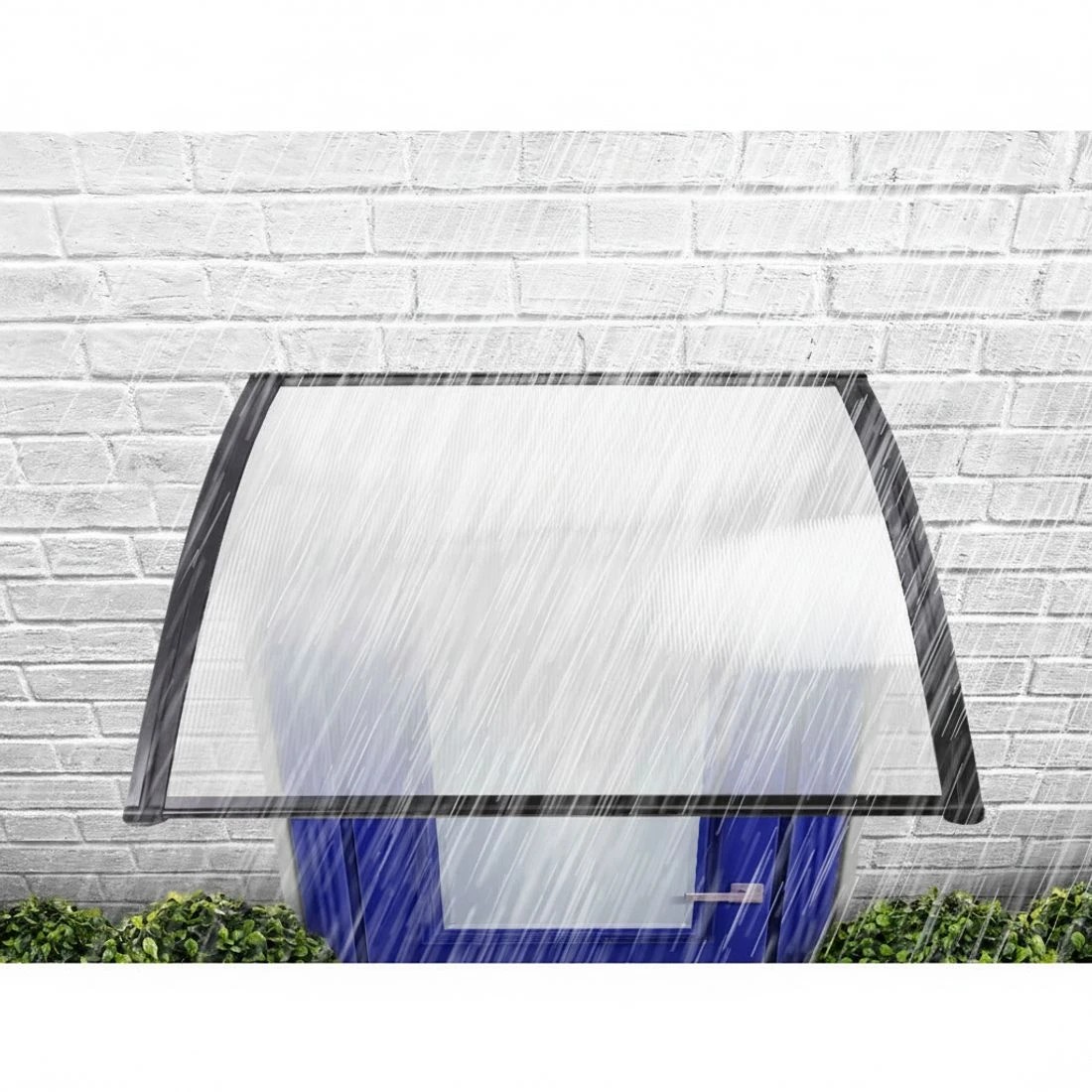 4 Instahut Window Door Awning 1mx1.2m Transparent - Clear, 4 of 7