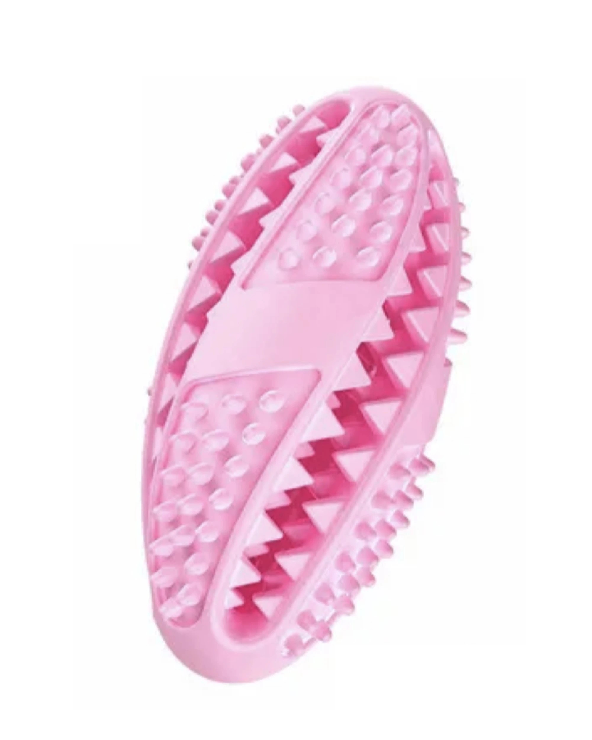 1 BR Pets Pet Dental Treat Dispensing Football Dog Toothbrush Toy, 1 of 4