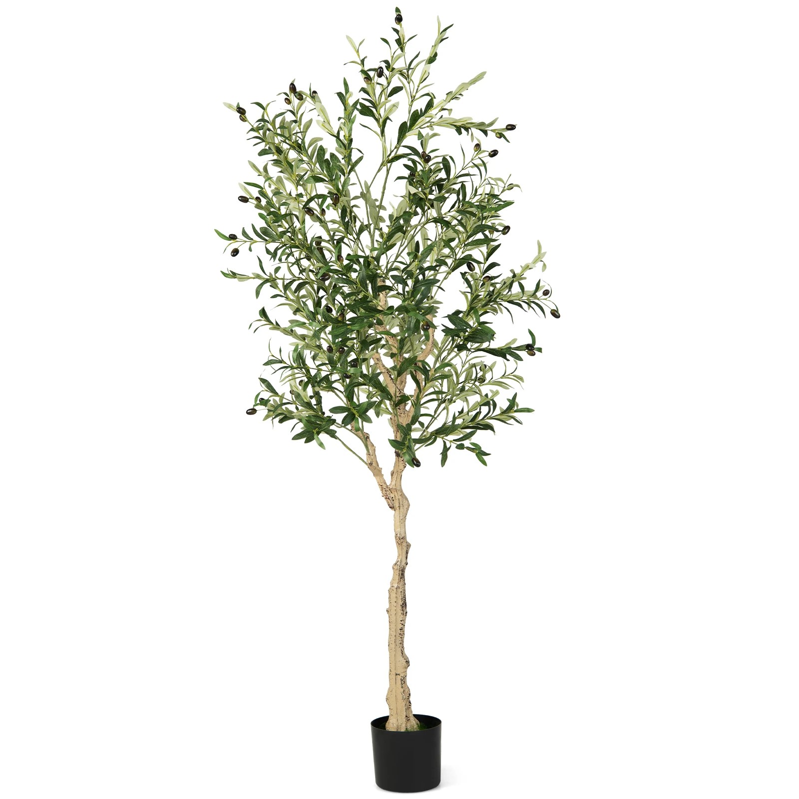 1 Costway 1.8M Artificial Olive Tree Faux Potted Olive Silk Tree Home Garden Decor, 1 of 1