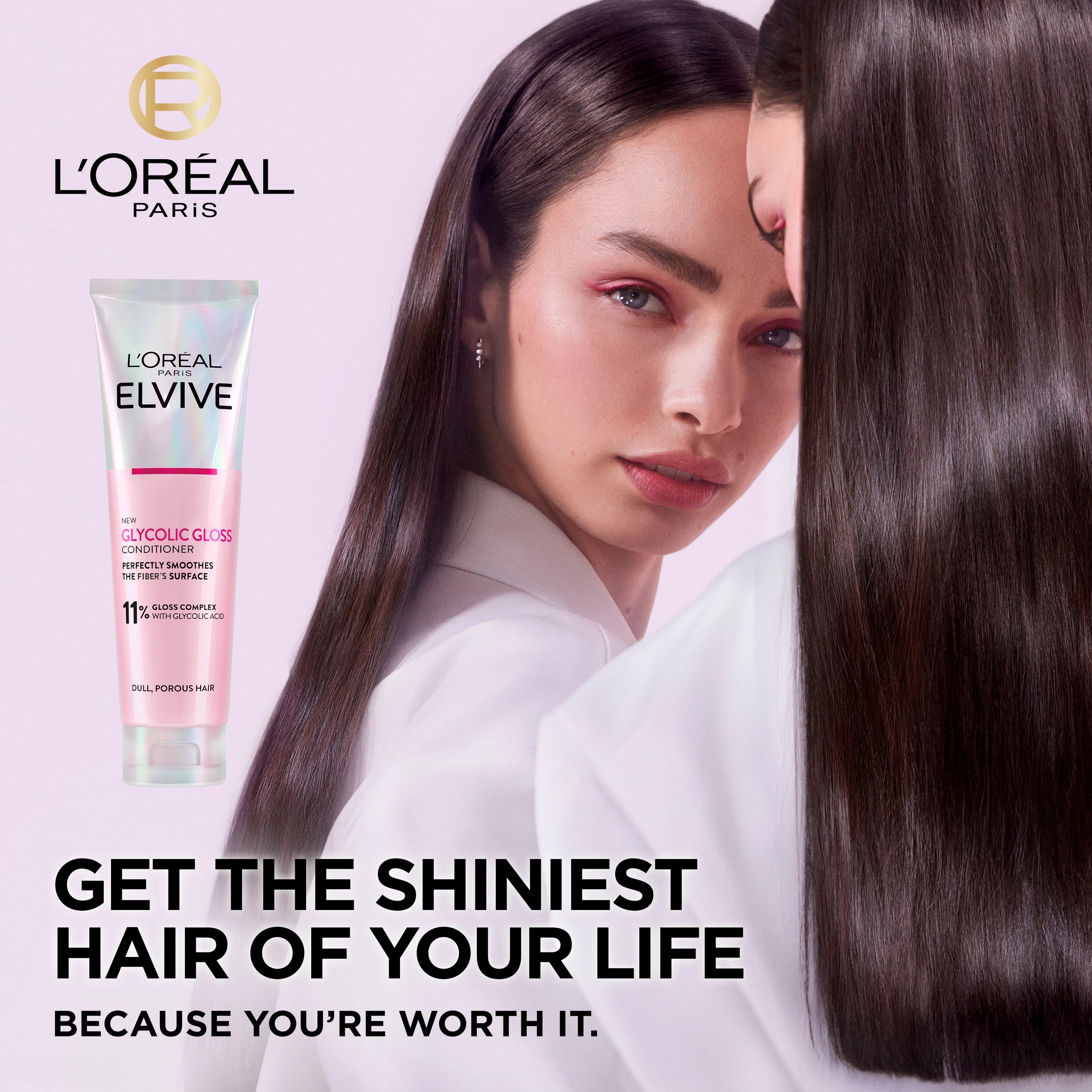 3 L'Oreal Paris Elvive Glycolic Gloss Conditioner 150ml - Glycolic Acid, 3 of 8