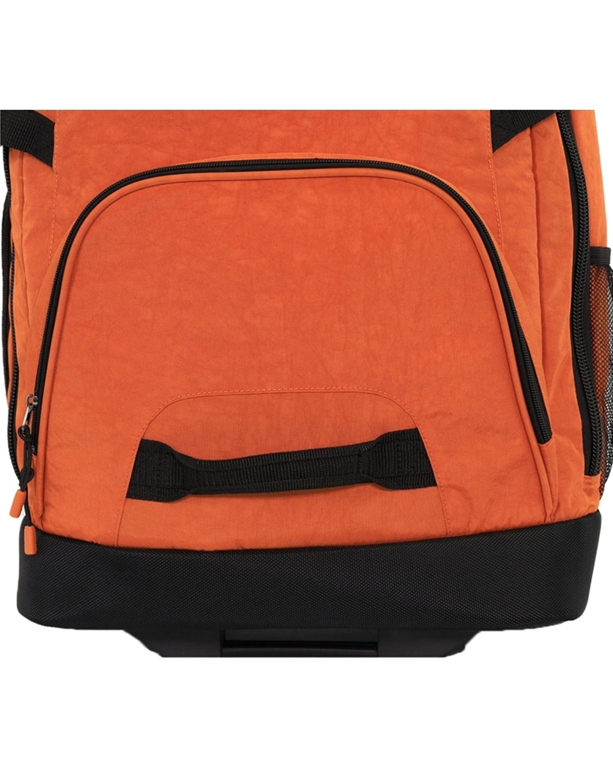 6 Reebok 45L Trekker Lightweight Crushed Nylon Trolley Bag Rolling Ball Bearing Wheels - Orange, 6 of 7