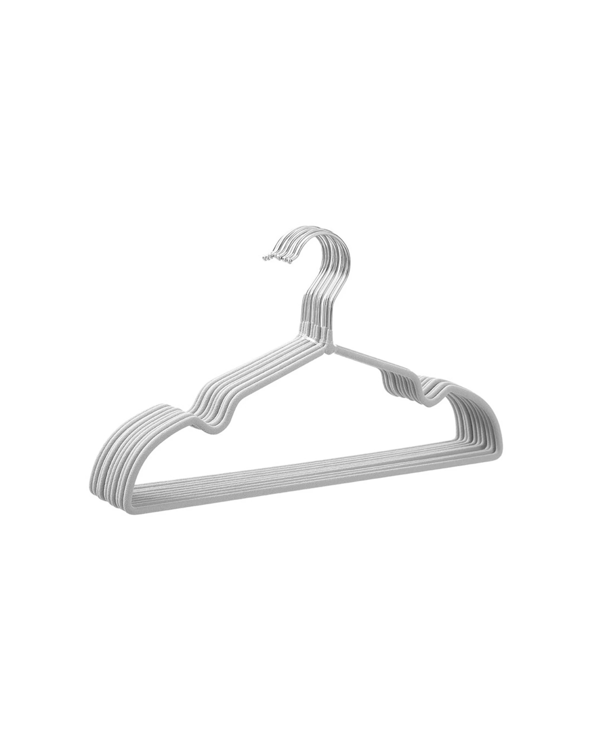 3 Boxsweden 6x 10PK Hangit Suede Kids Wardrobe Clothes Hangers 30cm - Grey, 3 of 6