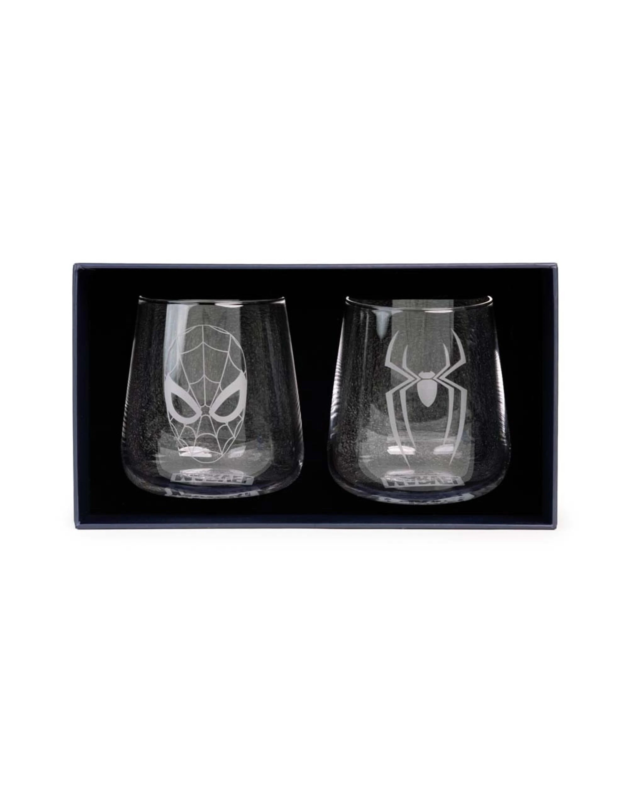 2 Marvel - Spider-Man - Spider-Man Icons Glass Tumbler 2-Pack - Clear, 2 of 2