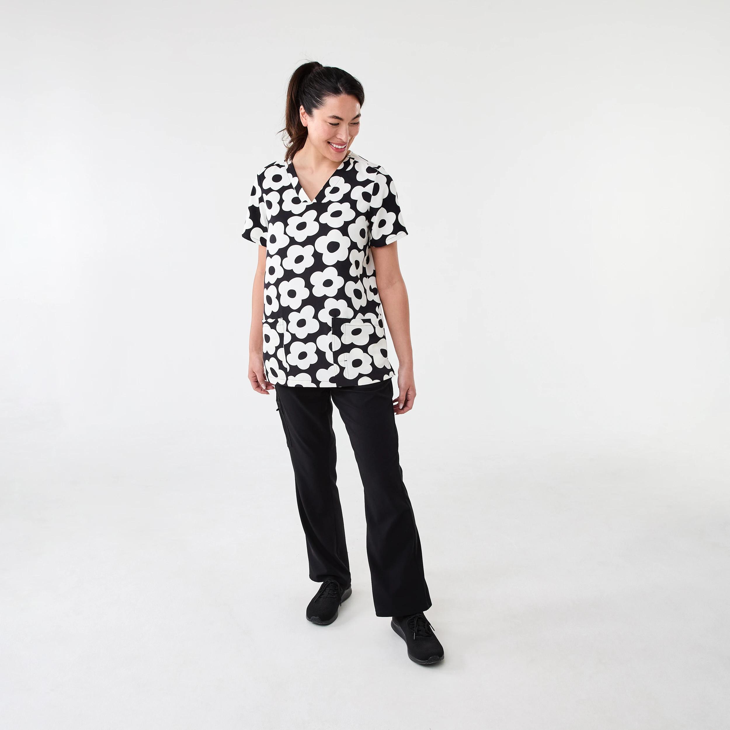 7 Work Flare Scrub Pants BLACK, 7 of 7