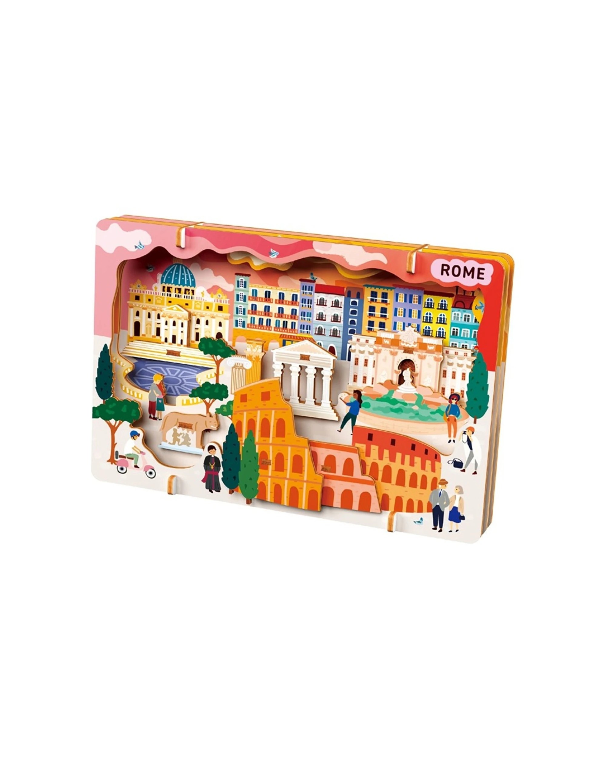 3 Avenir Create My 3D Cityscape Wooden Puzzle Kids Construction Toy Rome, 3 of 3