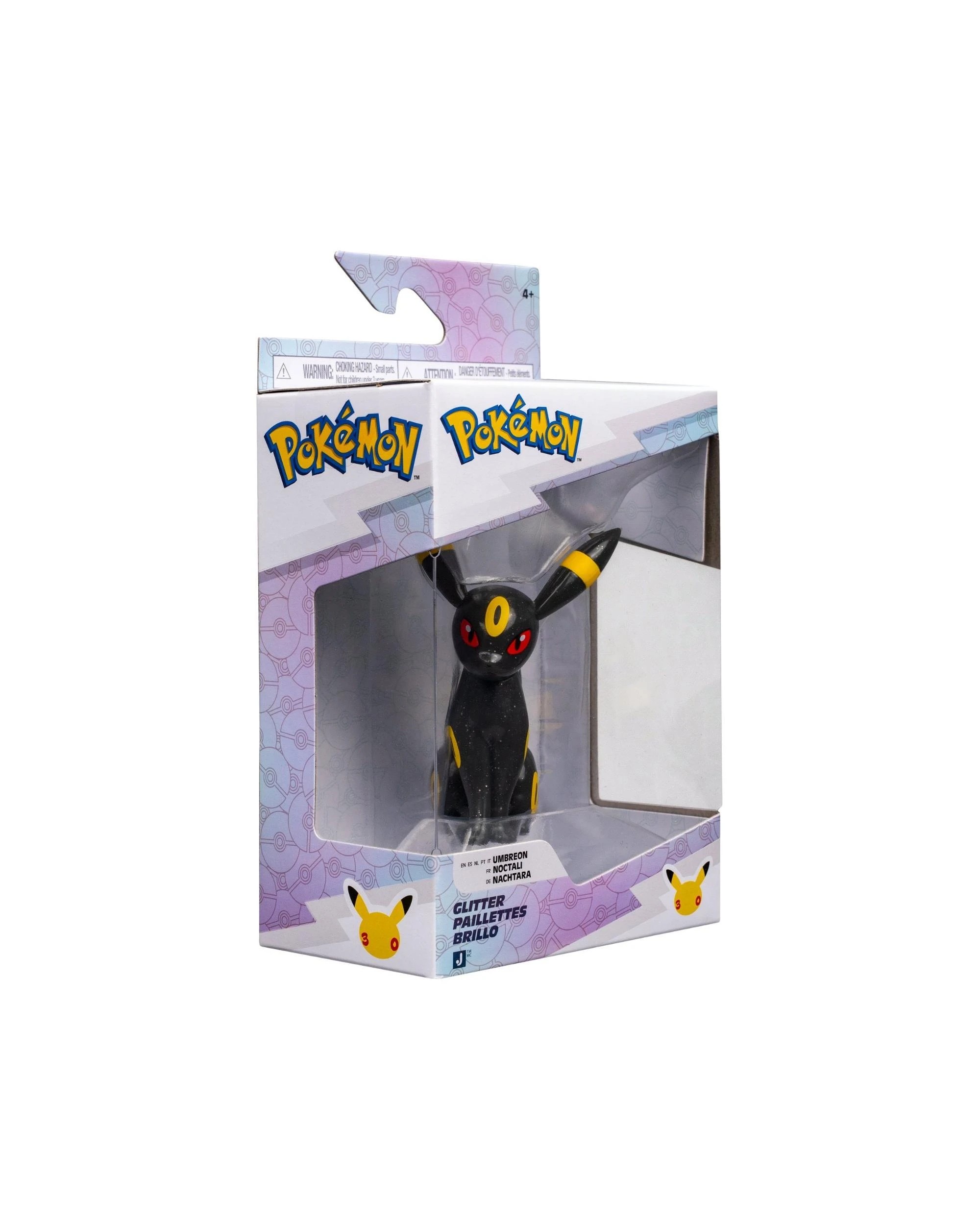 3 Pokemon Select 30th Anniversary Umbreon Glitter 3 inch Vinyl Figure, 3 of 6