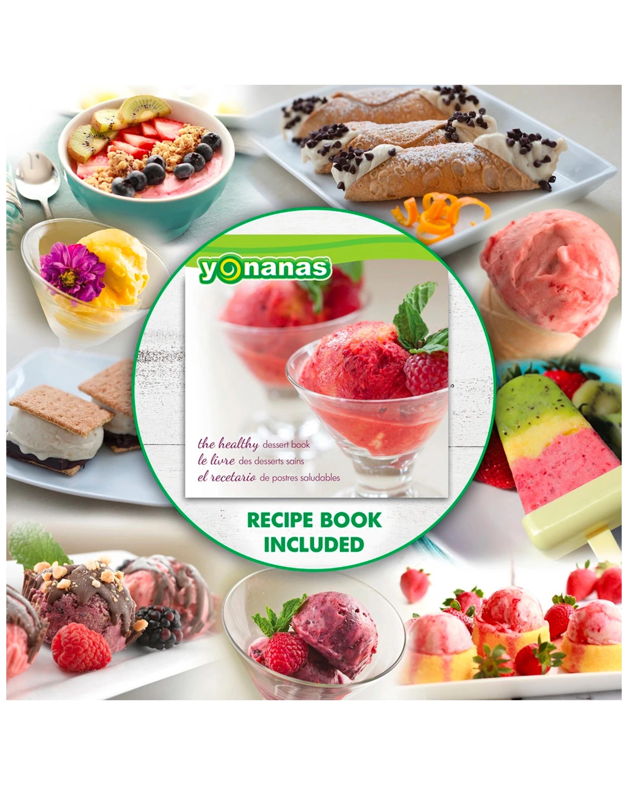 9 YONANAS 200W Dessert Maker Frozen Fruit Soft Serve Machine Dishwasher Safe - Silver, 9 of 9