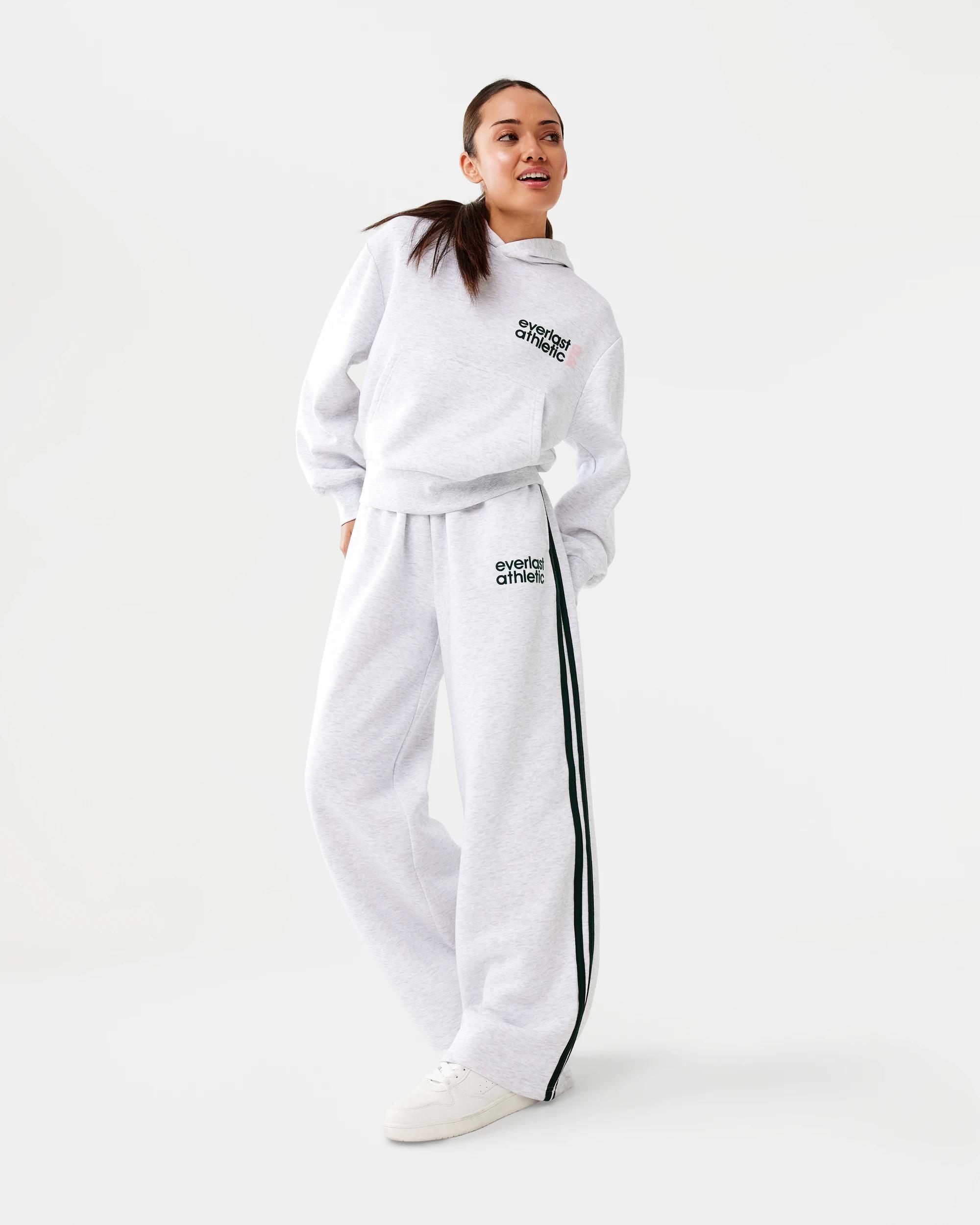 3 Everlast Womens Sports Stripe Trackpants White Marl, 3 of 10
