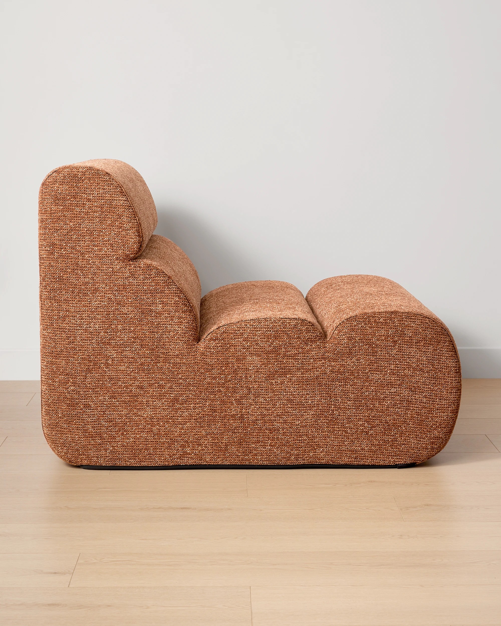 4 Rae Modular Compressed Lounge Chair - Rust, 4 of 7
