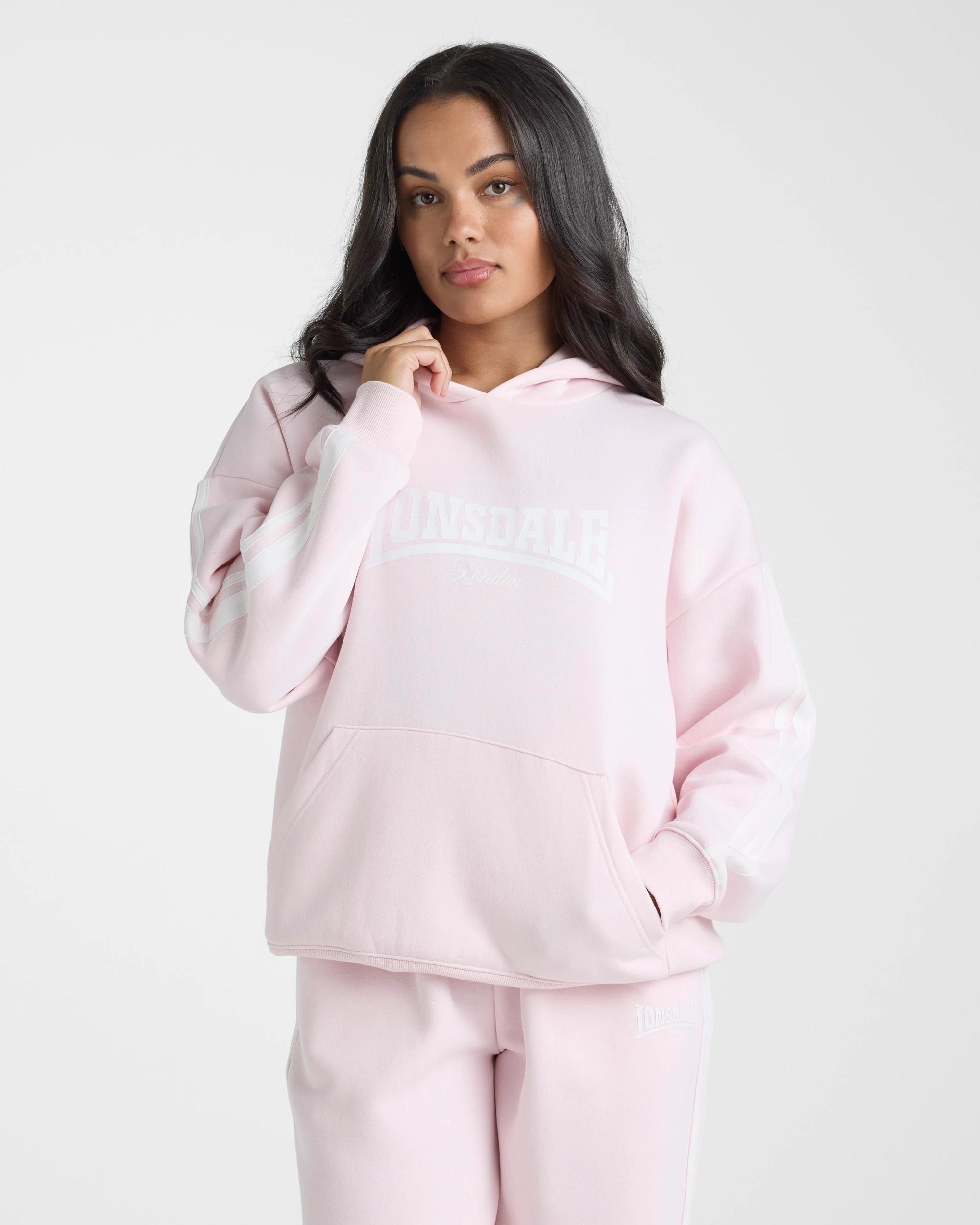 4 Lonsdale London Hoodie LIGHT PINK, 4 of 5