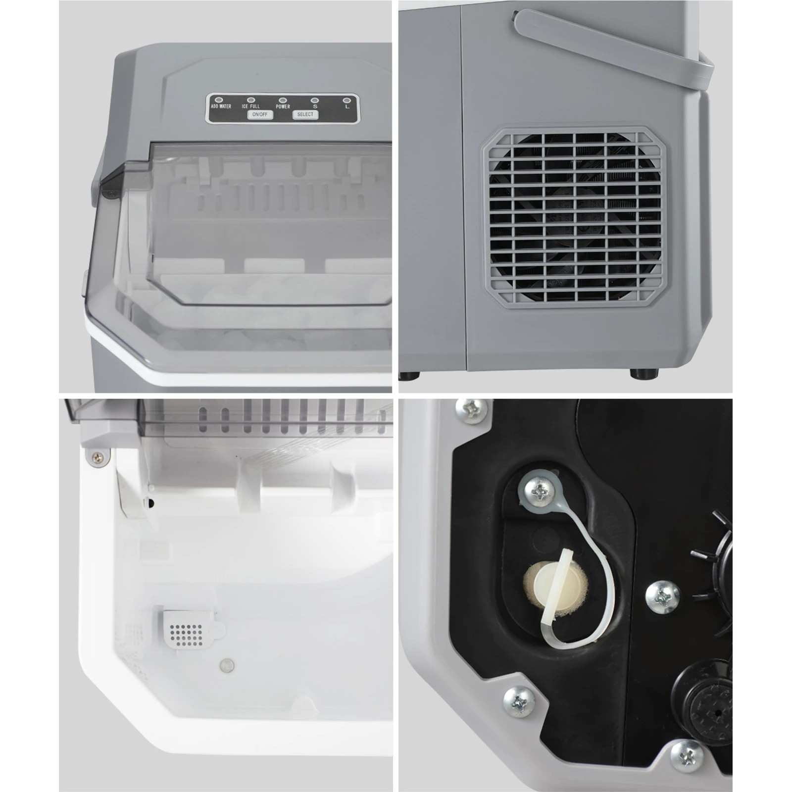 3 Vevare Portable Ice Maker Machine Ice Cube Tray With Handle 12kg Bar Home
 - Grey, 3 of 6