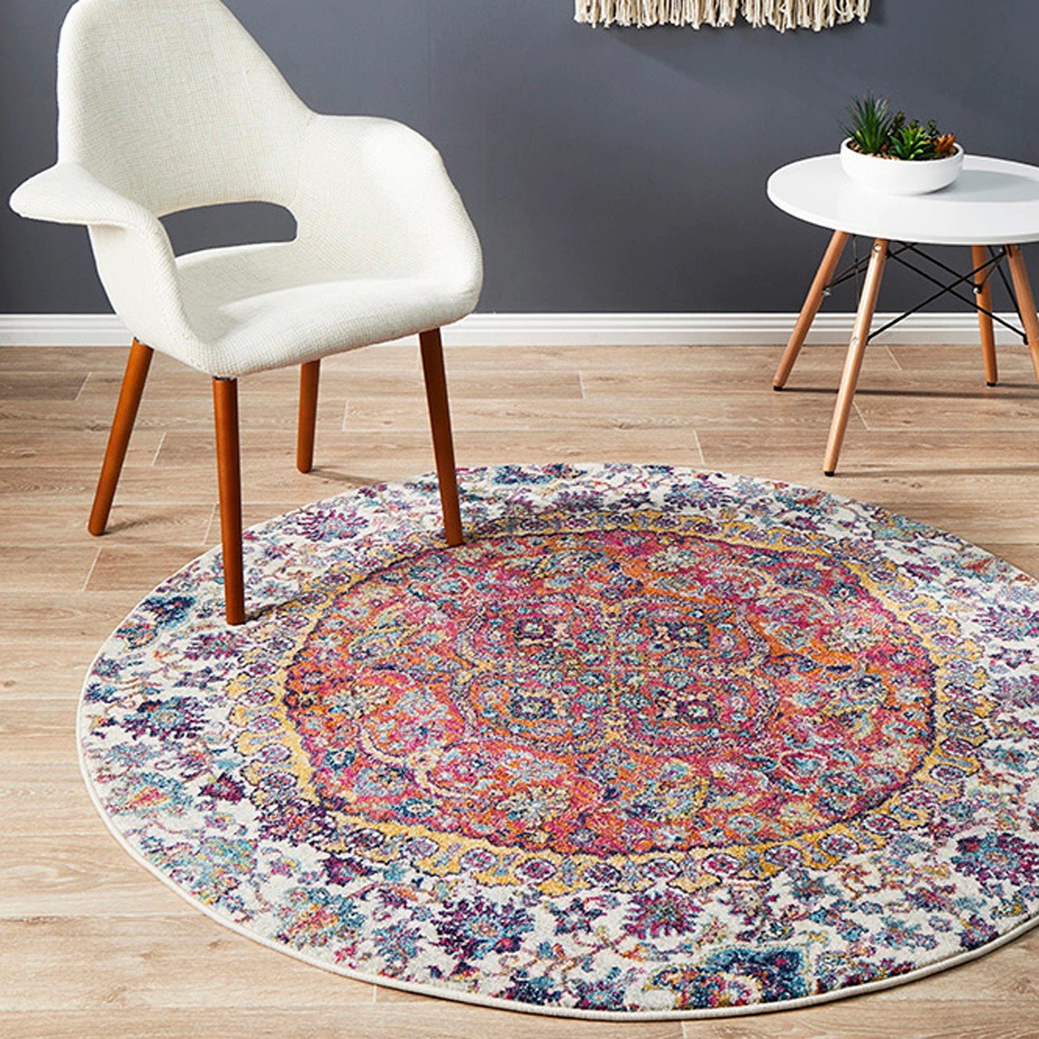 3 Common Ground Rugs Gallery 867 240x240cm Round - Large Pet Friendly Rug - Multi, 3 of 3