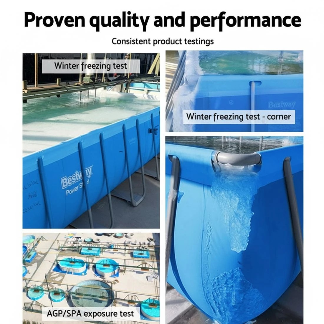 7 Bestway Swimming Pool 300x201x66cm Steel Frame Above Ground Pools w/ Filter Pump 3300L - Multi, 7 of 10