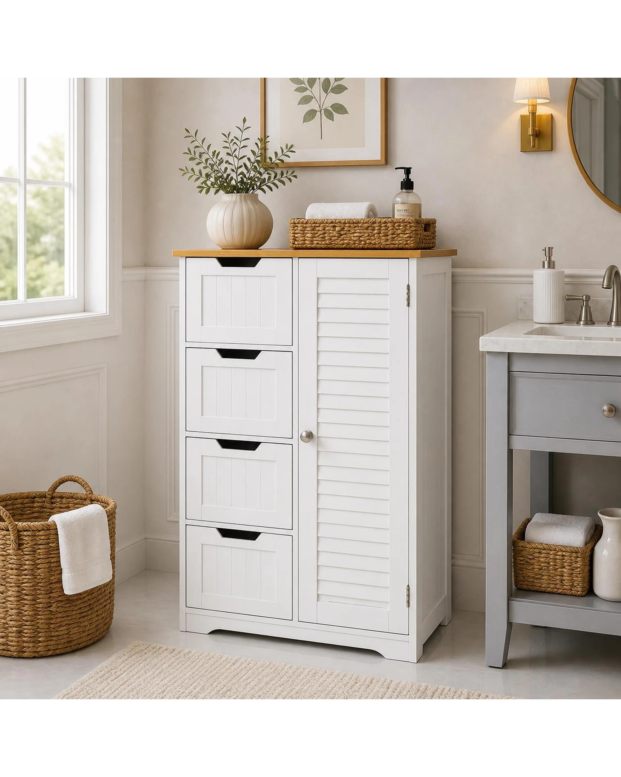 9 Auston Multipurpose Storage Cabinet with Drawers, 9 of 10