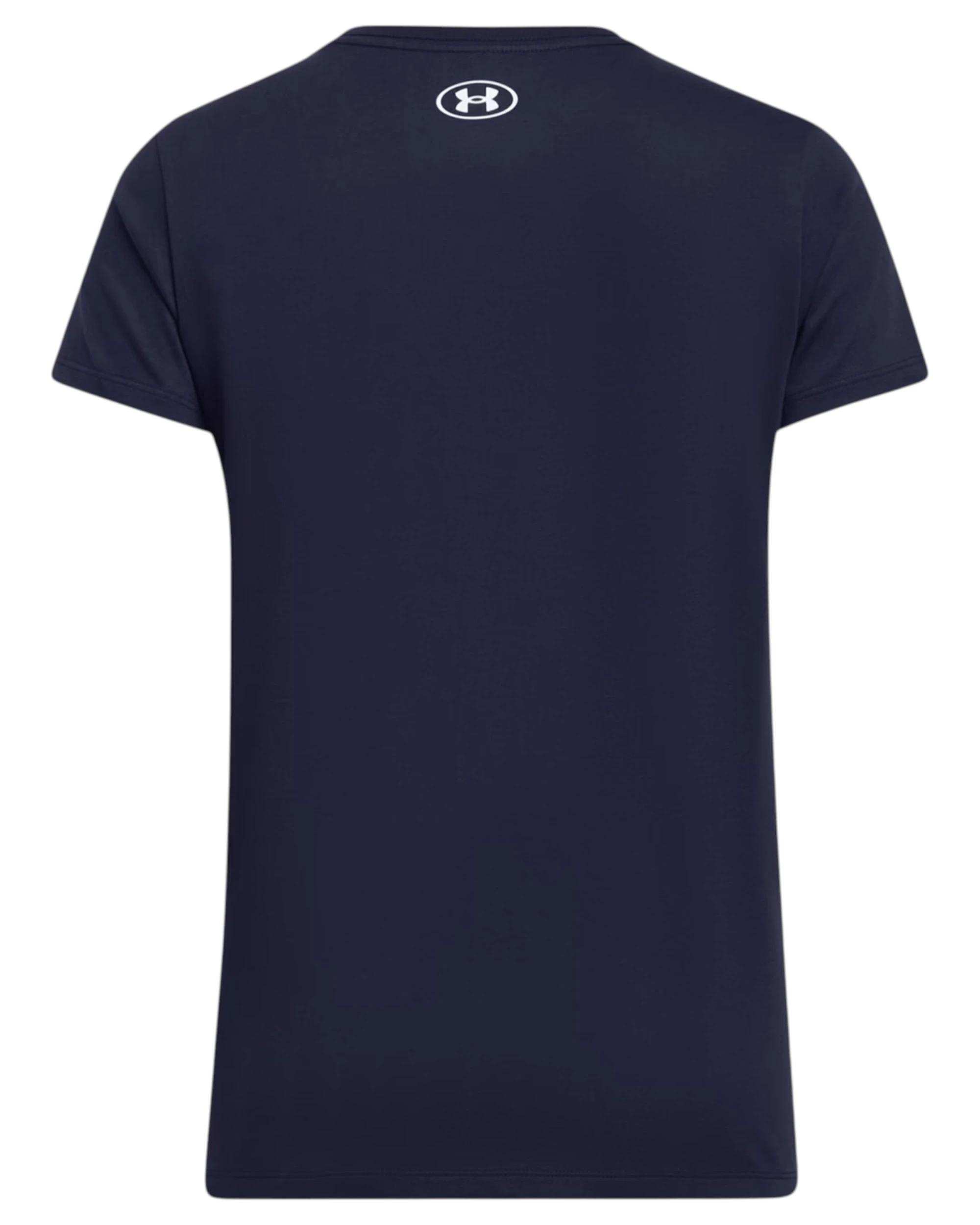 2 Under Armour Womens Athletic Short Sleeve Navy/ White Shirt NAVY, 2 of 4