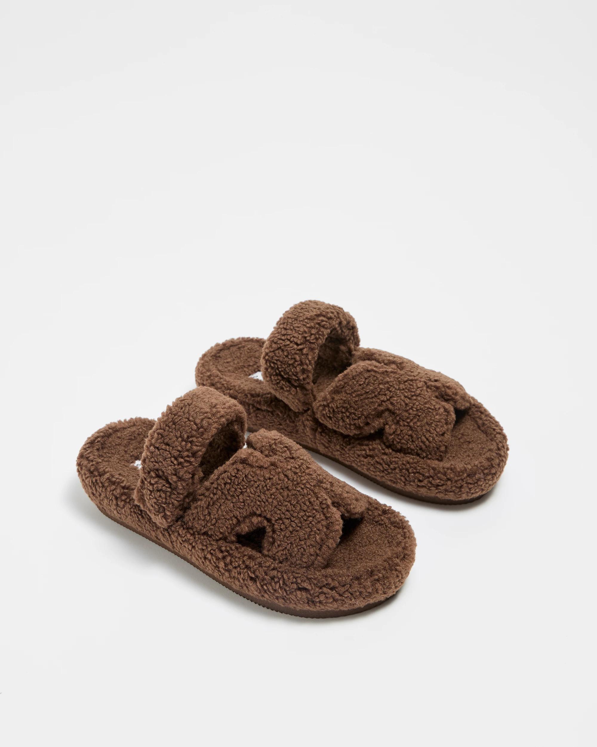 3 Target Womens Teddy Scuff Slipper - Harlow CHOC BROWN, 3 of 3