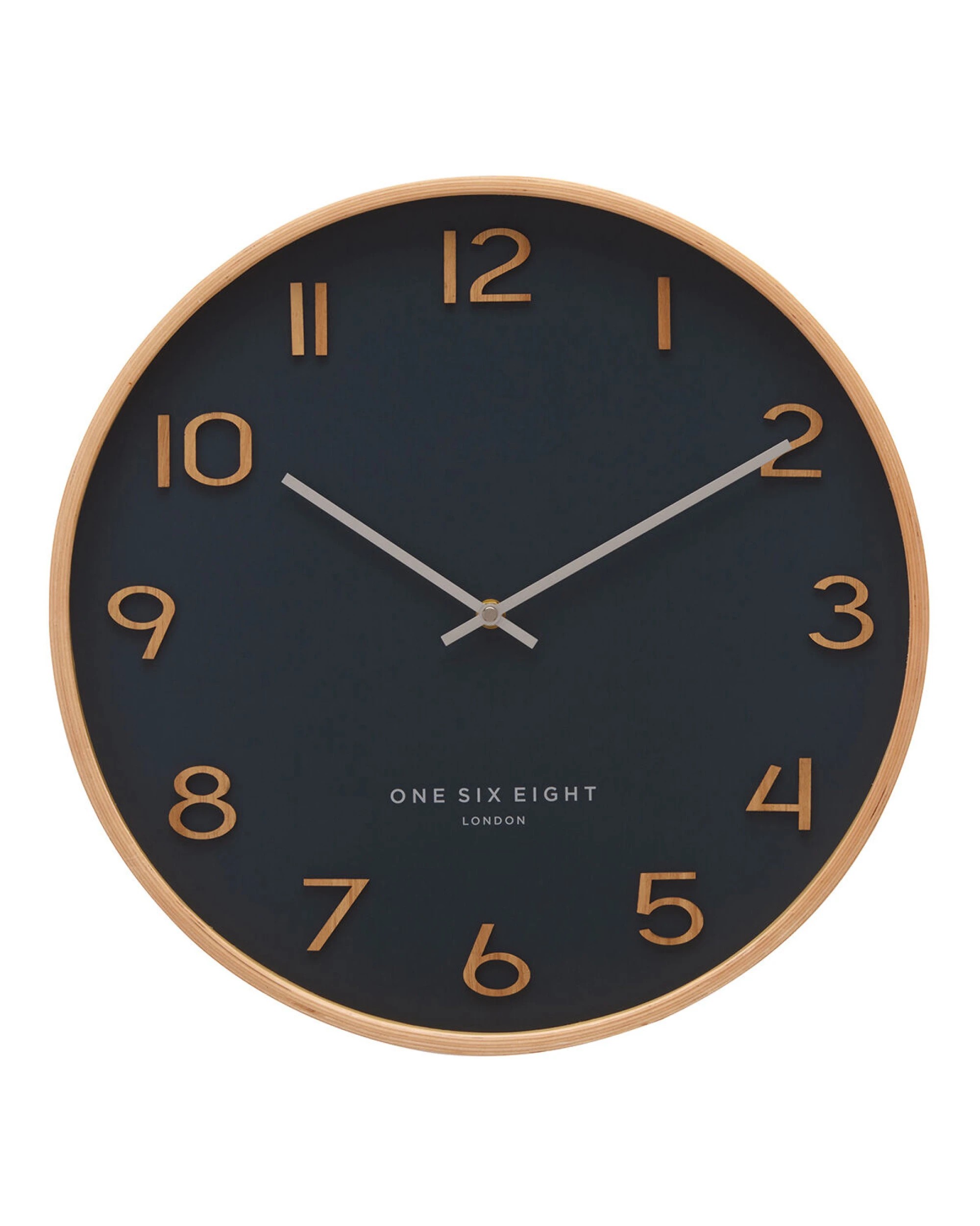 1 One Six Eight London Wallace Silent Wall Clock - 30cm - Petrol Blue - Blue, 1 of 3