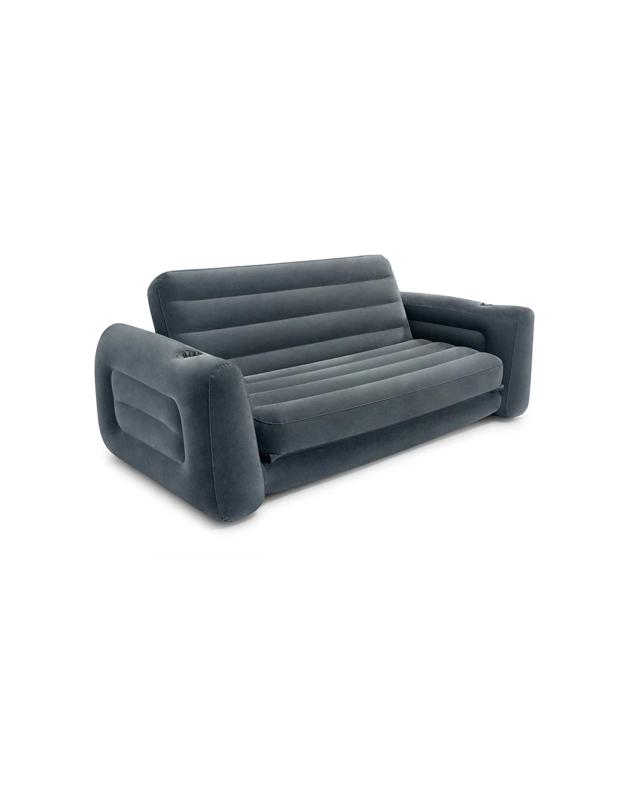 1 Intex Inflatable 203 X224x 66cm Pull Out Air Couch/sofa Bed W/drink Holder Grey
 - Grey, 1 of 7