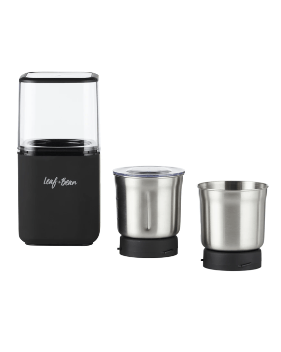 Leaf & Bean 2-in-1 Coffee & Spice Grinder - Black