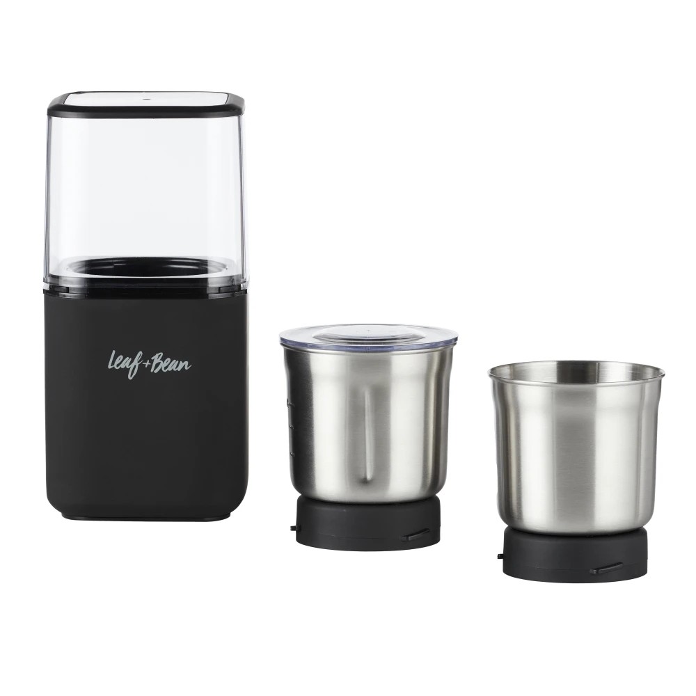 1 Leaf & Bean 2-in-1 Coffee & Spice Grinder - Black, 1 of 3