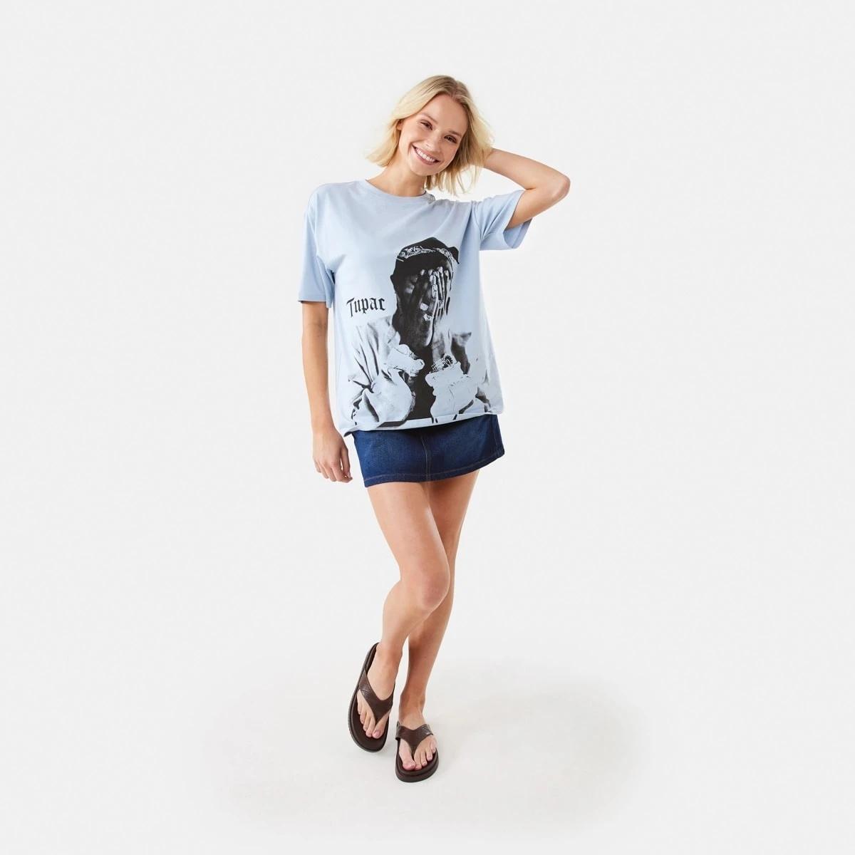 2 Tupac License Short Sleeve T-shirt TUPAC GRAY DAWN, 2 of 6